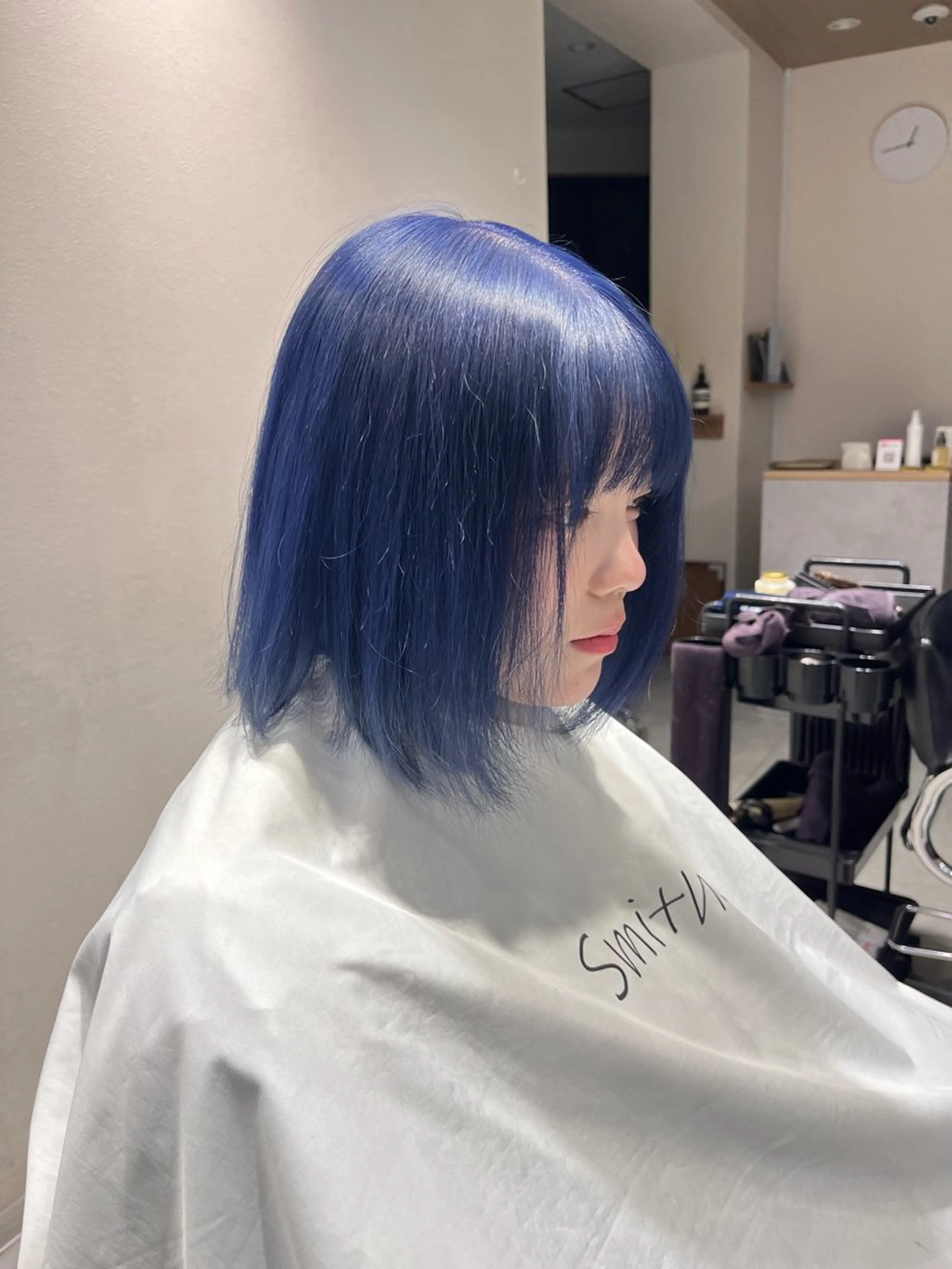 カラー ブリーチ ブルーカラー ブリーチ/縮毛矯正 ❤️‍🔥シンノスケのヘアスタイル