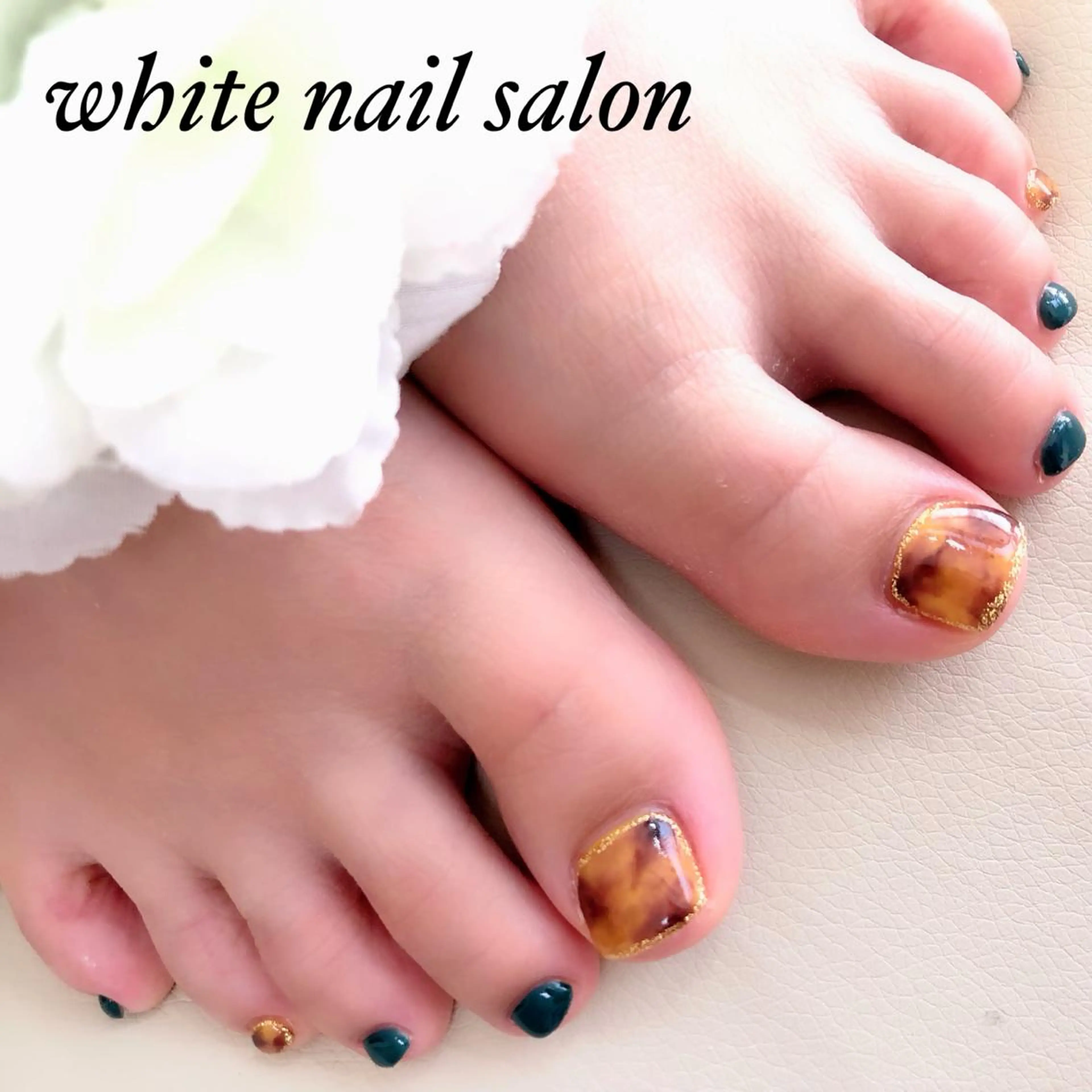 ネイル フレンチネイル ジェルネイル ハードジェル 持ち込み シンプルネイル フットネイル white nail salonのネイルデザイン