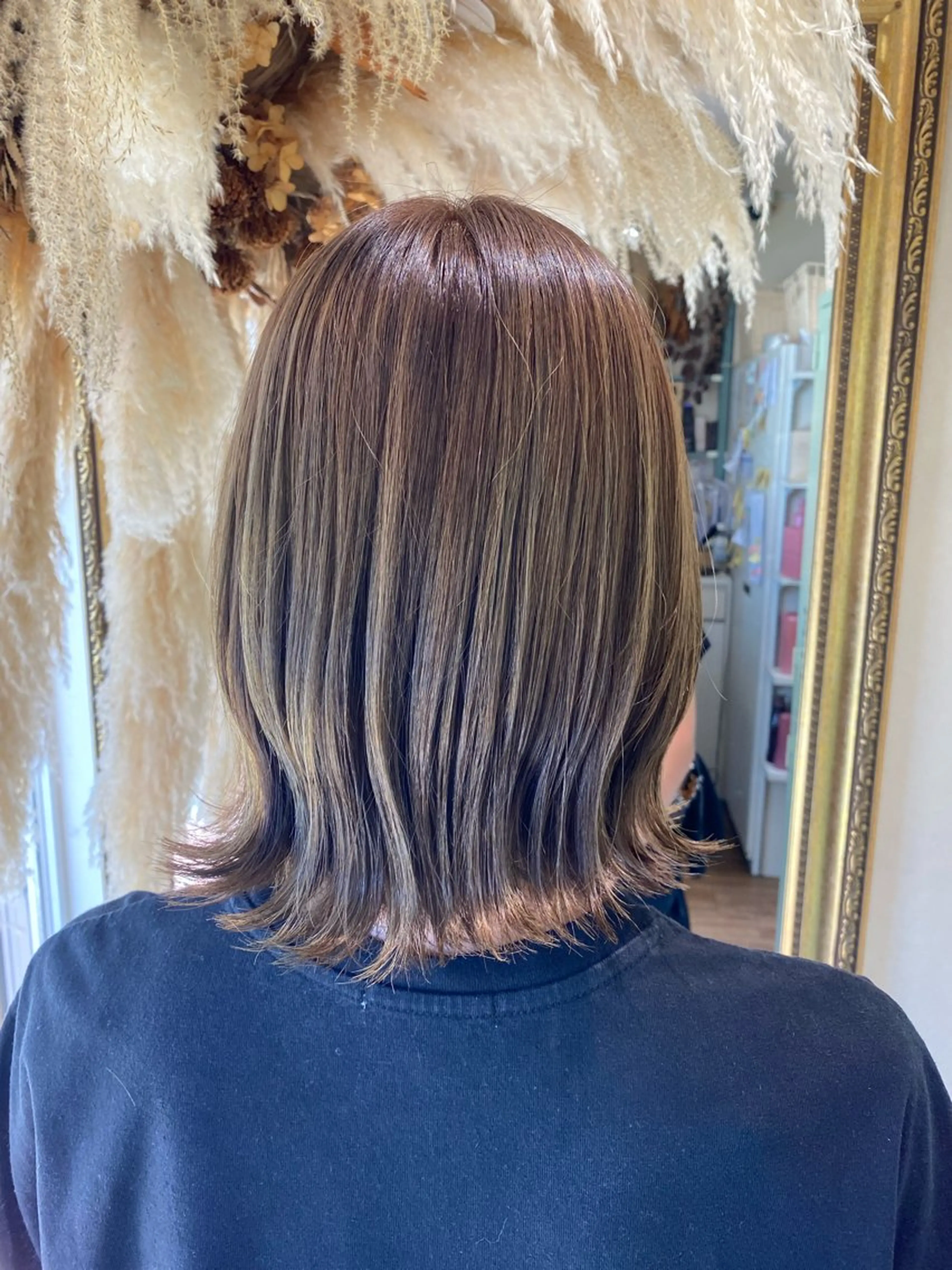 ミディアム カラー カット ヘアカラー 透明感カラー/韓国 ヘア🩶yuri🩵のヘアスタイル