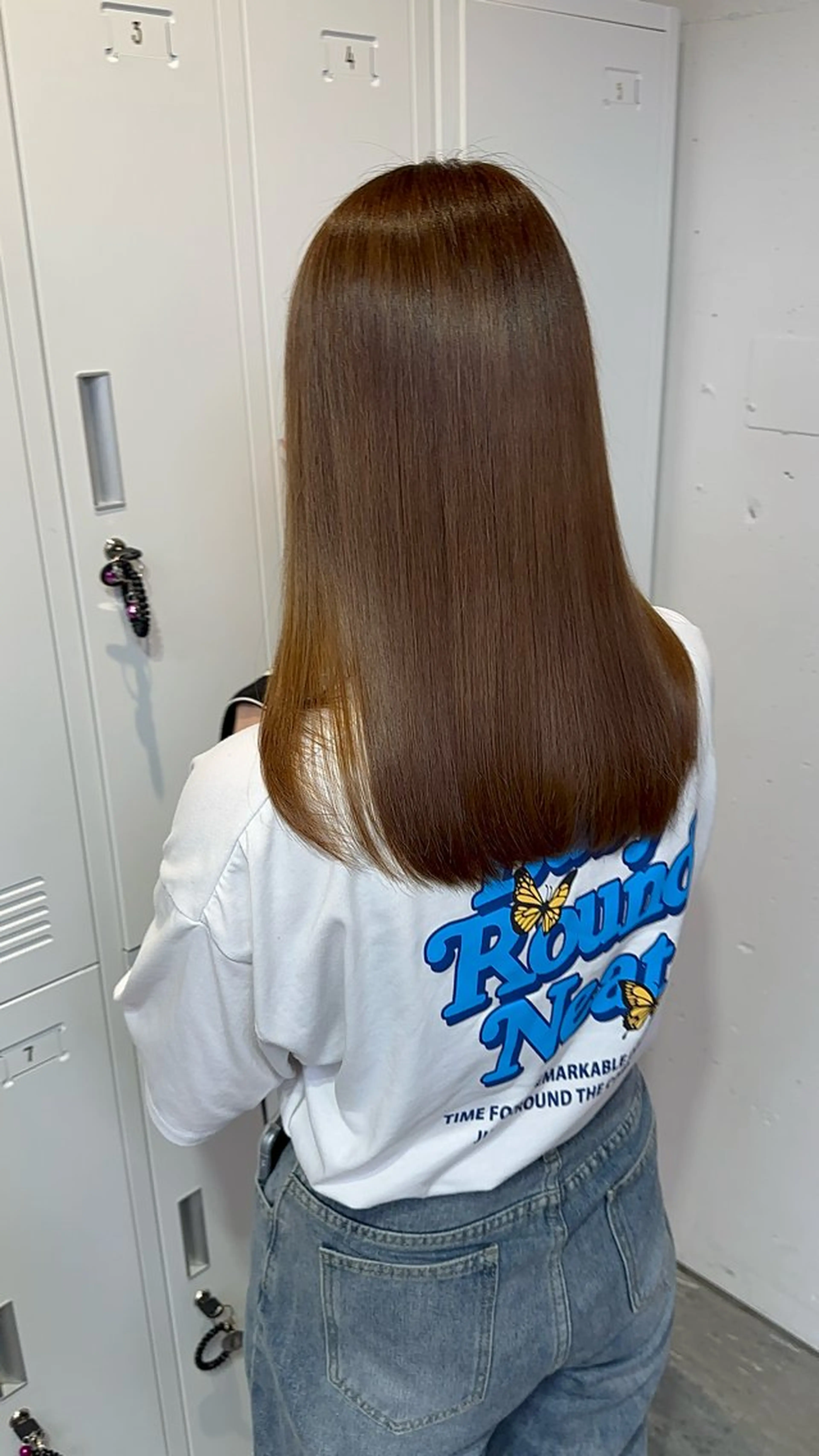 セミロング 🎀縮毛矯正/ ツヤ髪/ANJU🫧のヘアスタイル