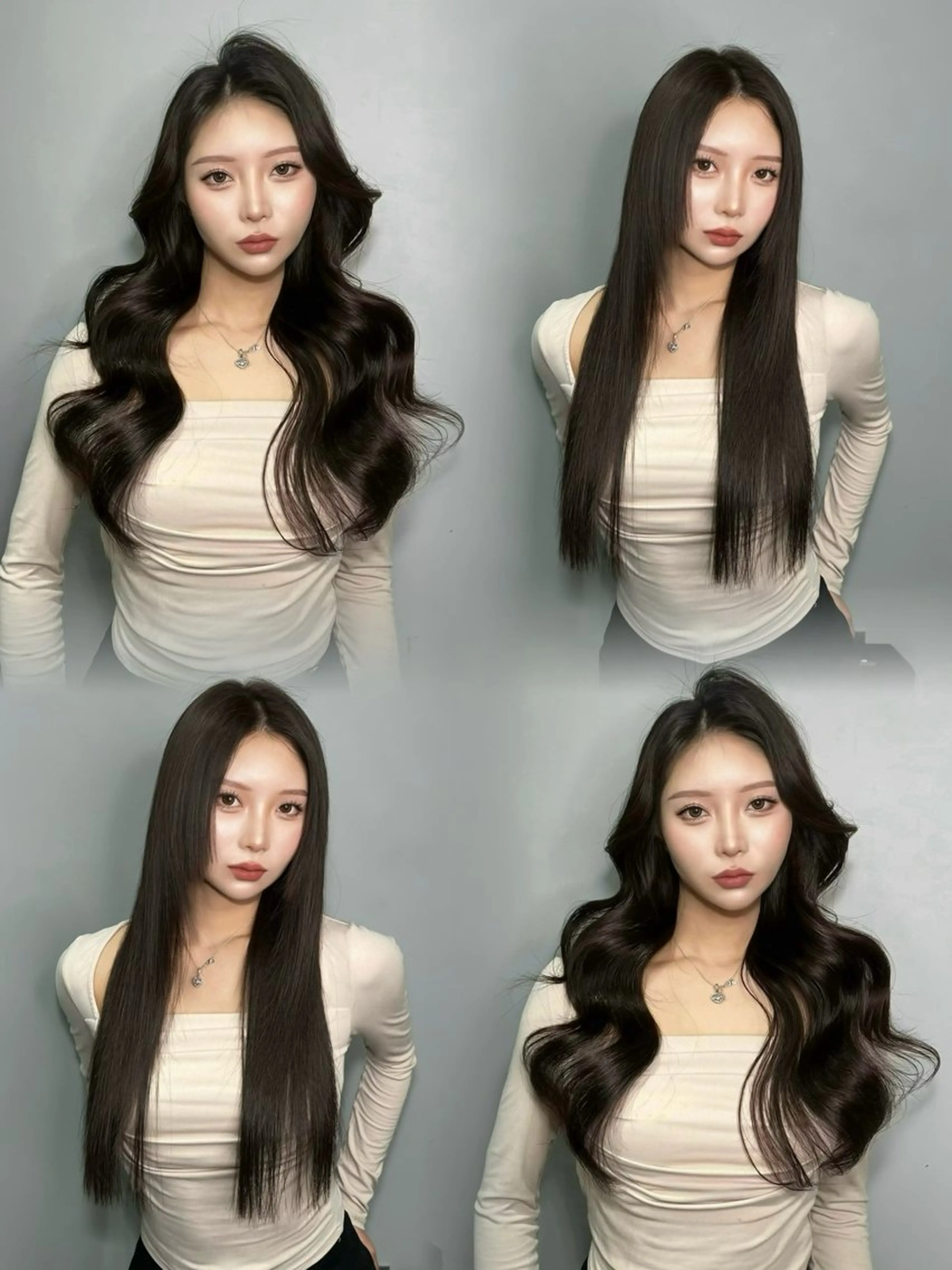 ロング カラー カット ヘアカラー トリートメント ワンホン×韓国/ 髪質改善/itaruのヘアスタイル