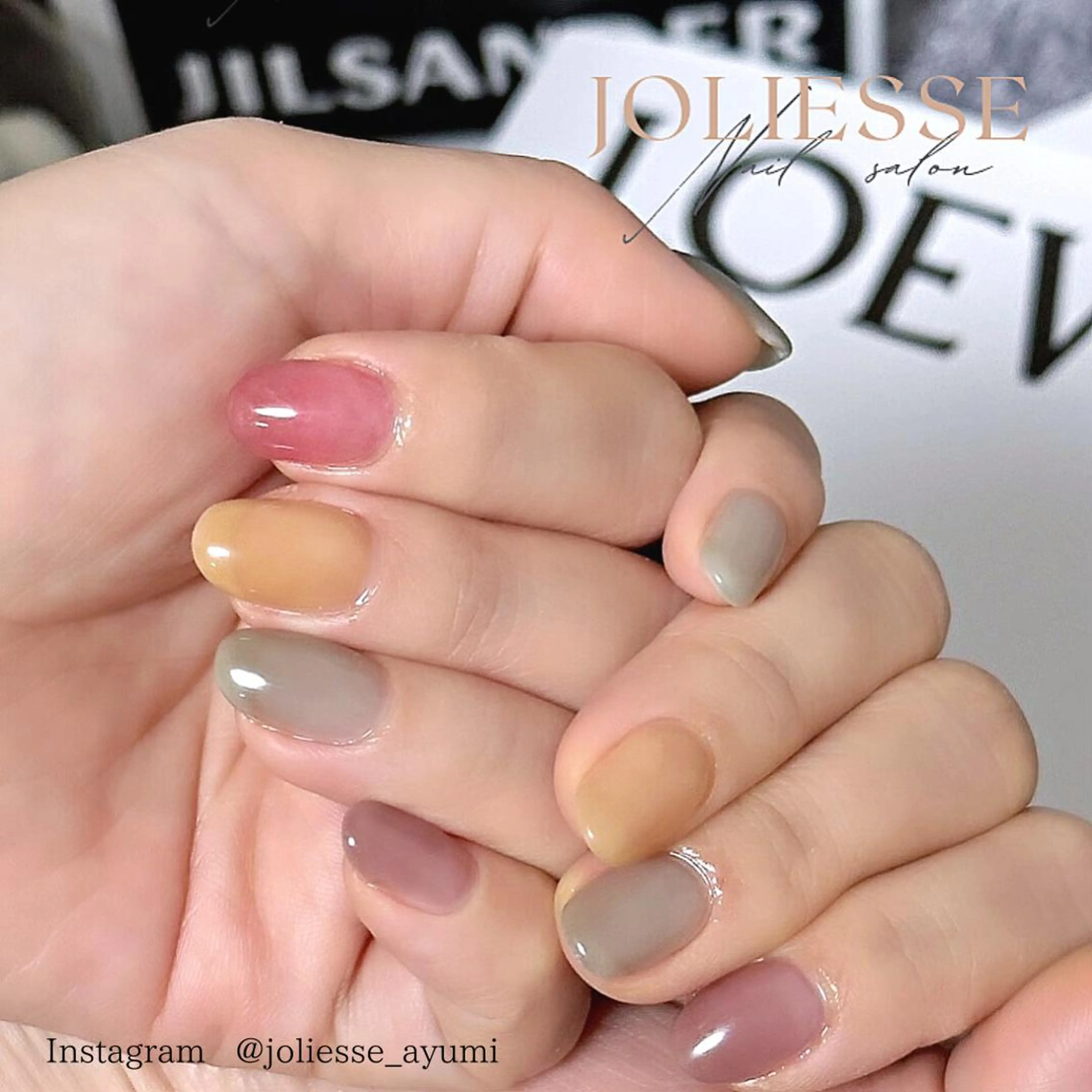 ネイル ワンカラーネイル 春ネイル ハンドネイル JOLIESSE Ayumiのネイルデザイン