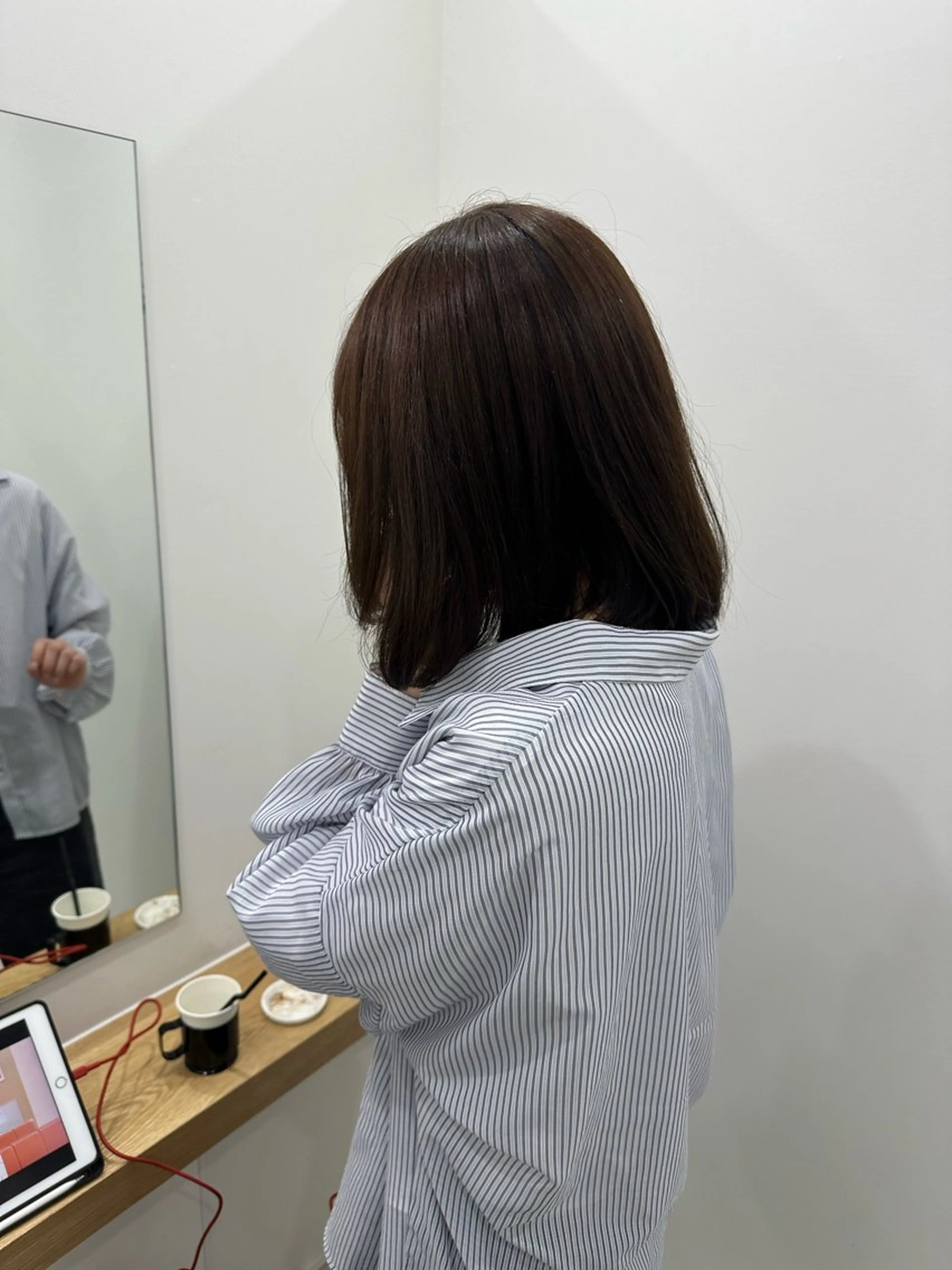 ミディアム カラー カット ヘアカラー トリートメント レイヤー/ナチュラル 💐nao.のヘアスタイル