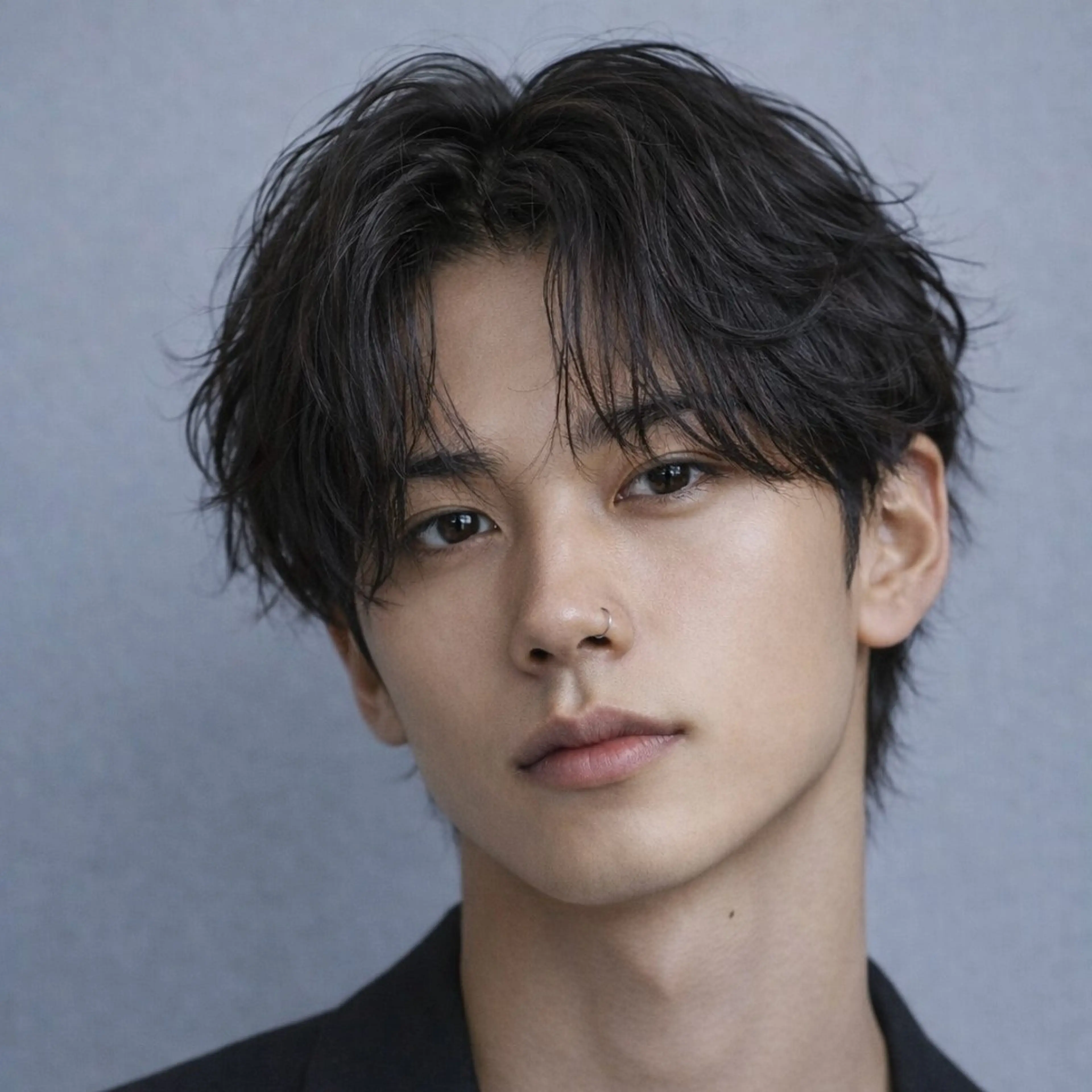 メンズ カット パーマ シャドウ/フェザー ニュアンスヘアメンズのヘアスタイル