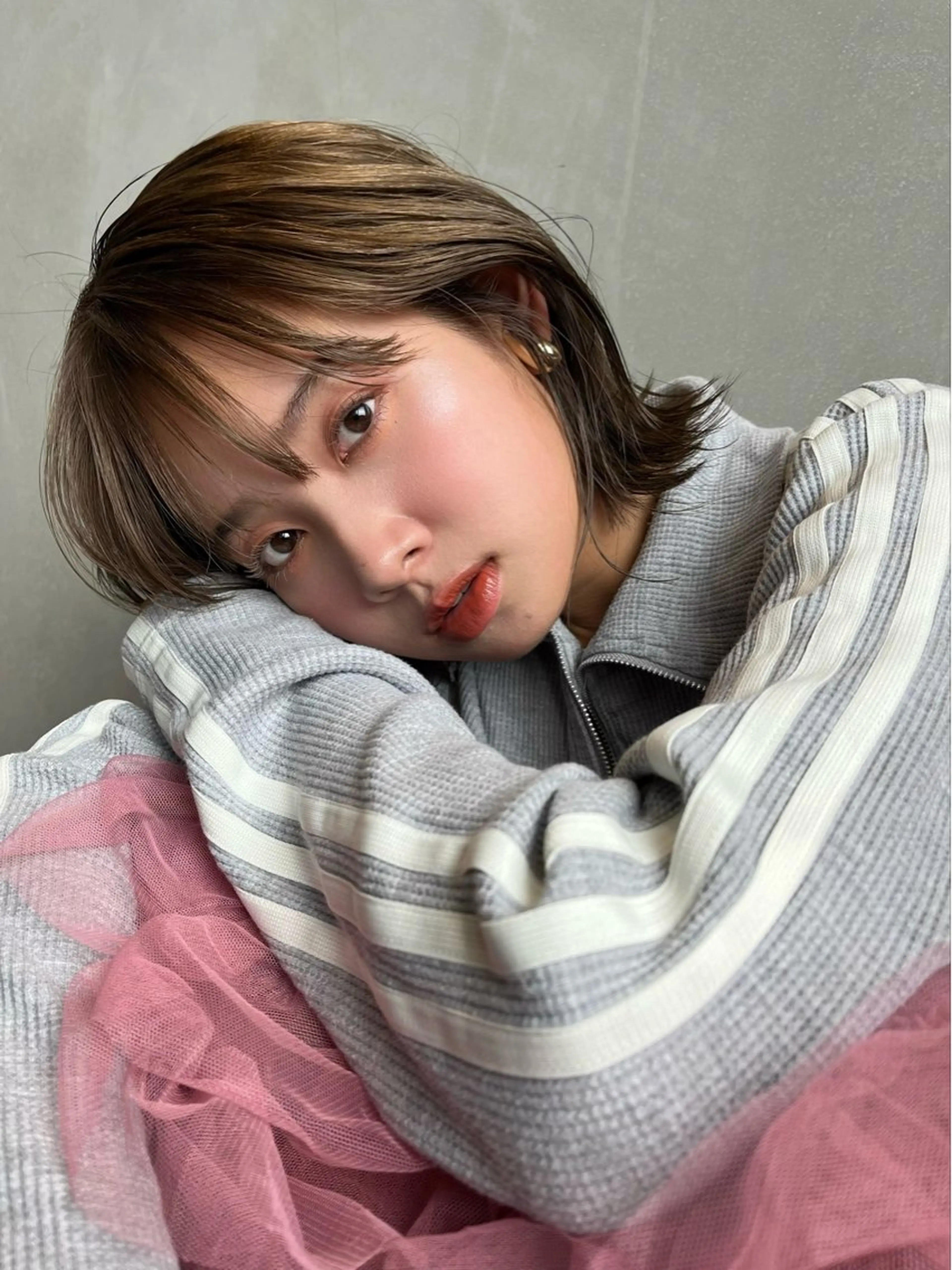 ショート カラー nono/パーマ /顔まわりカット🐈のヘアスタイル