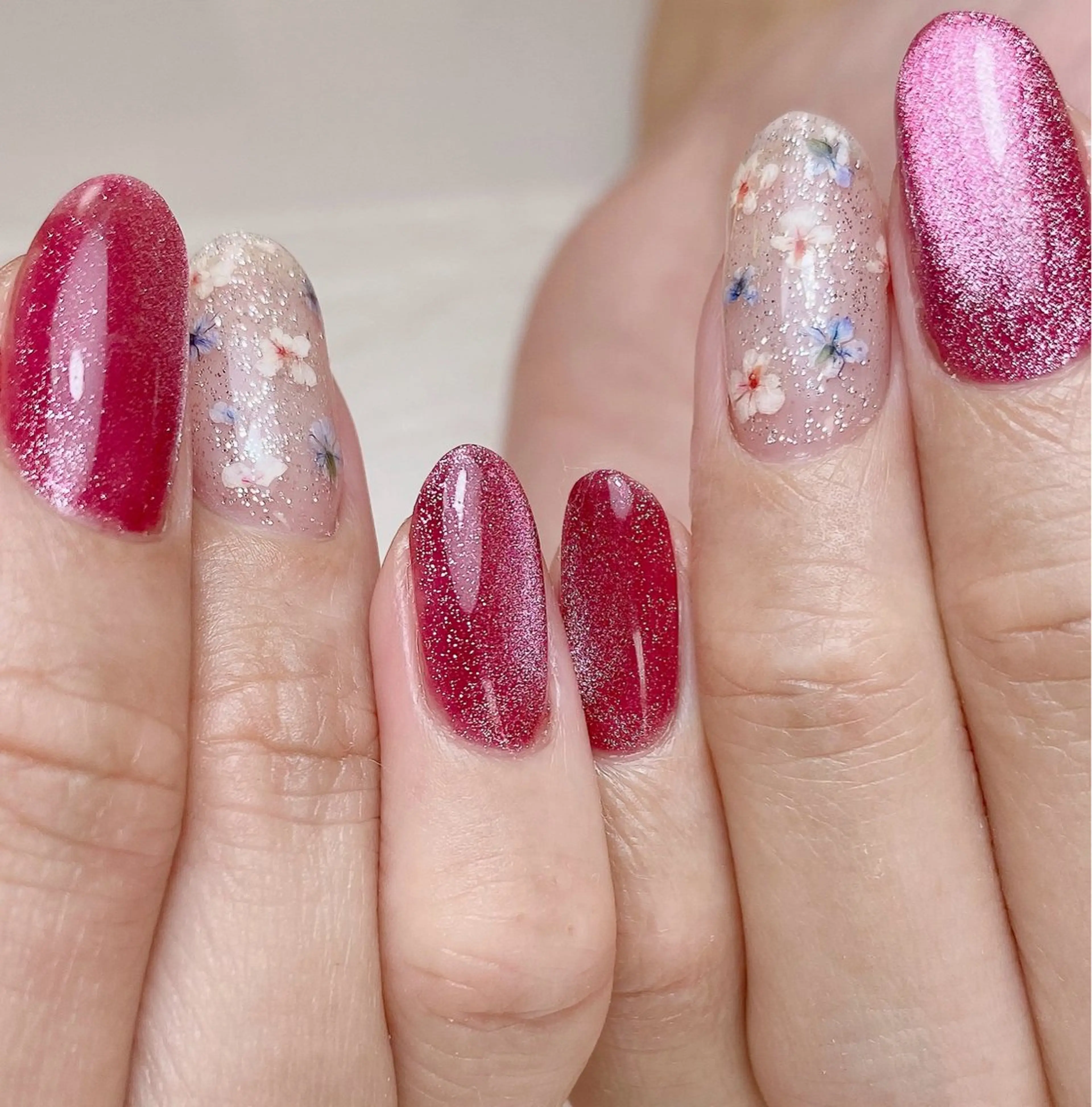 ネイル フラッシュネイル マグネットネイル ハンドネイル Nail Salon K 🧸美爪育成のネイルデザイン