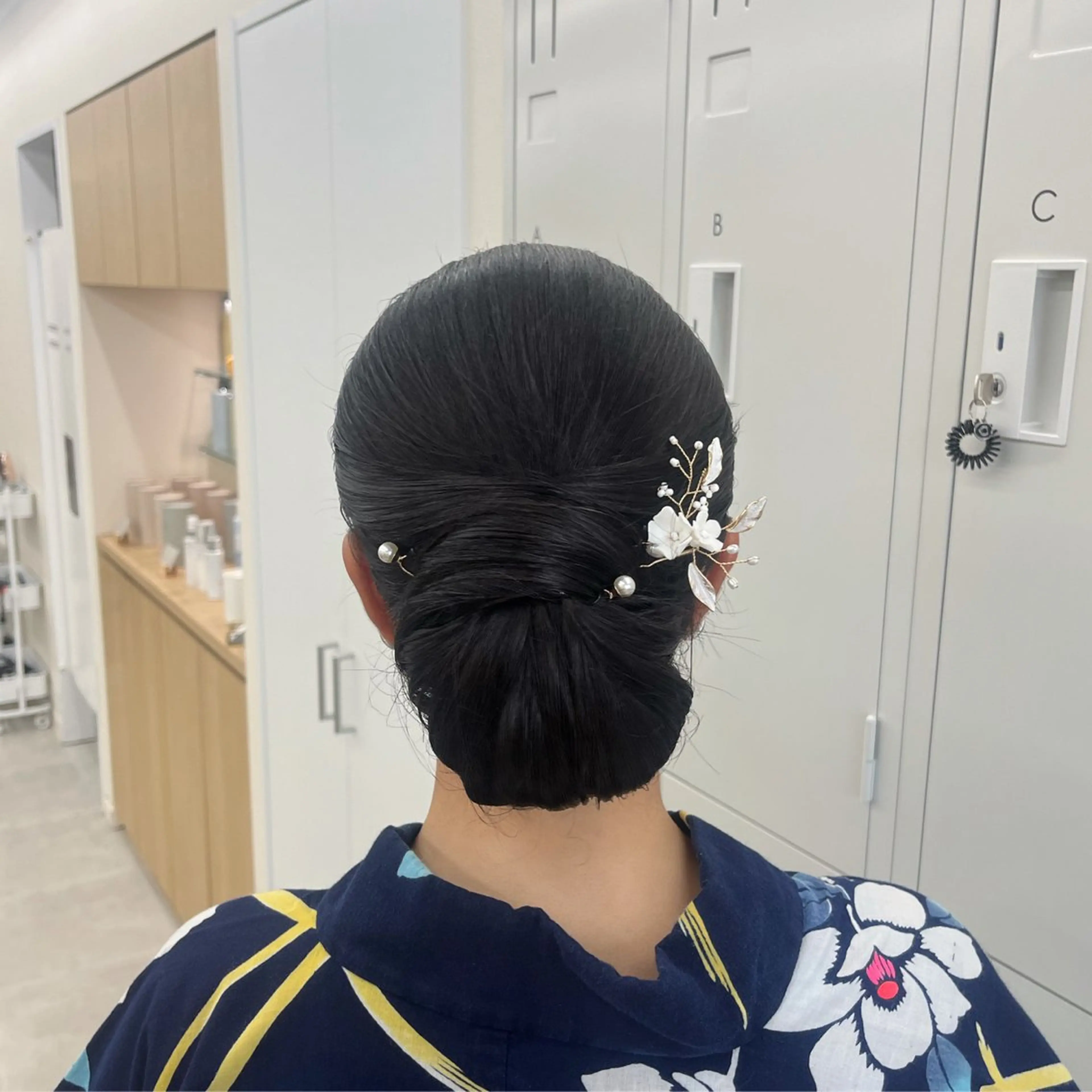 ヘアアレンジ 浴衣 ユイナ 🕊NaVI ベージュ/透明感のヘアスタイル