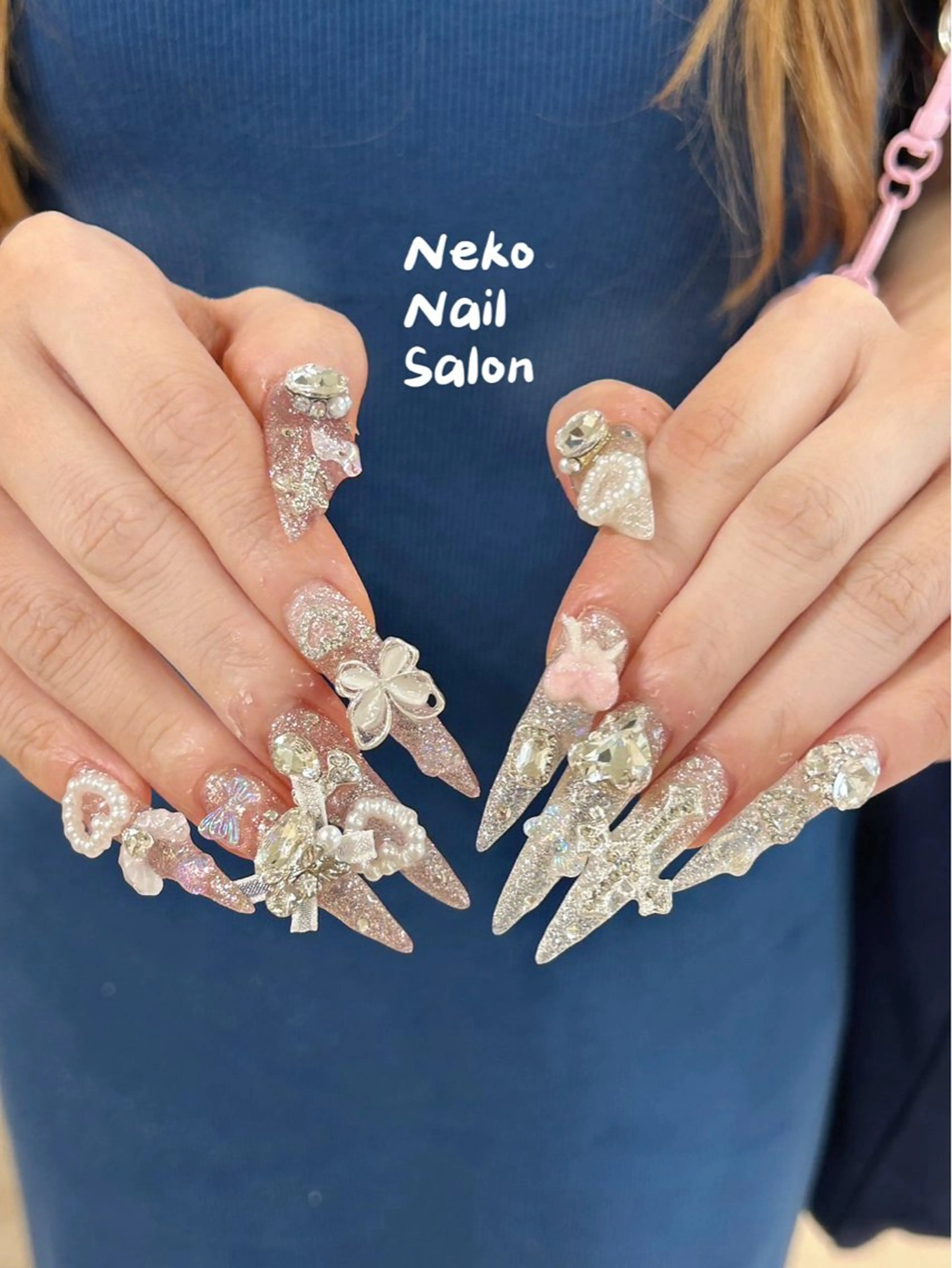 ネイル ロングネイル スーパーロングネイル ハンドネイル neko nail所属・neko nailのネイルデザイン