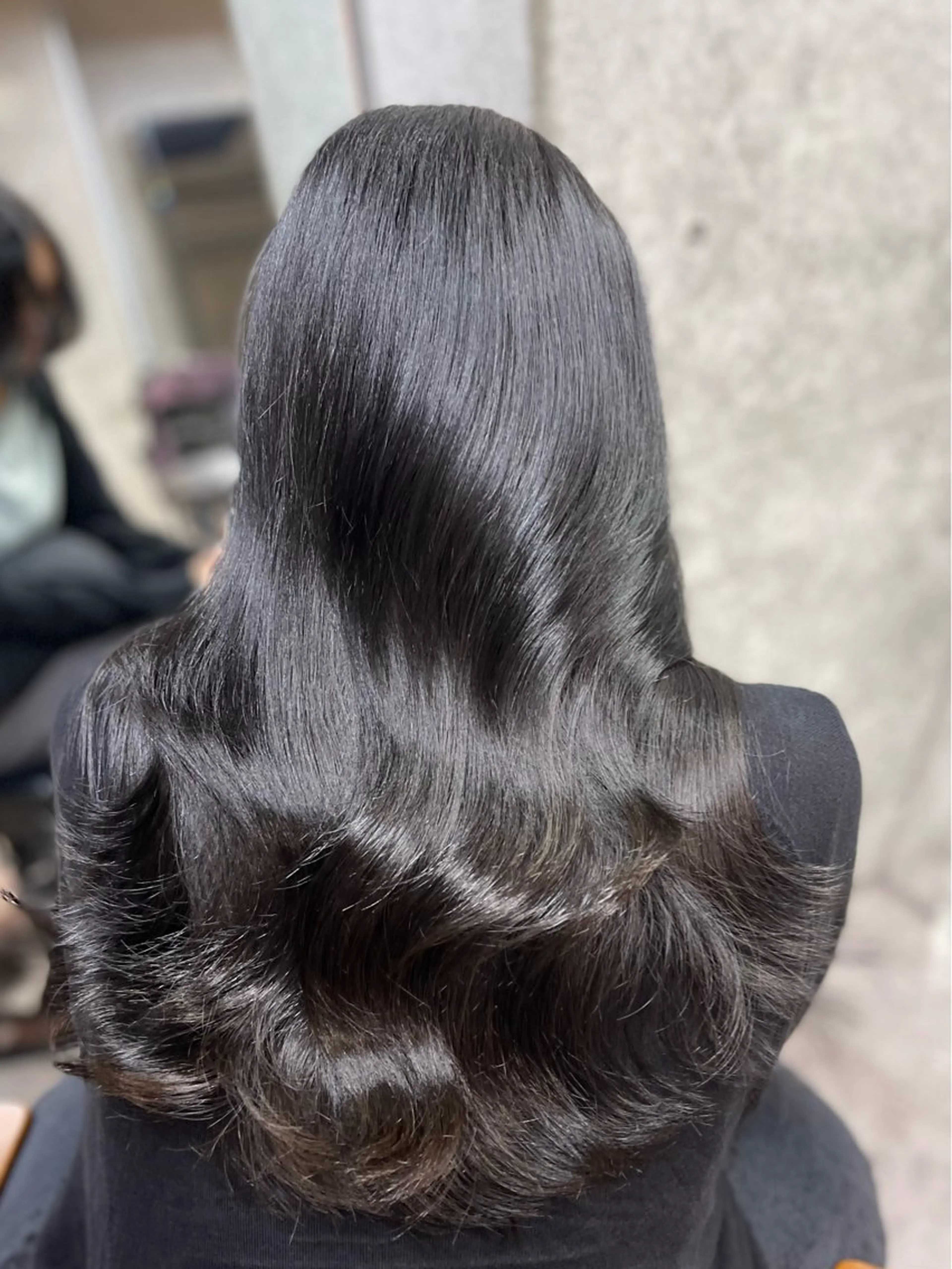 セミロング カラー グレージュ ハイトーンカラー オリーブグレージュ オリーブグレー カット ヘアカラー 髪質改善/堀江 ケアカラーtoshiのヘアスタイル