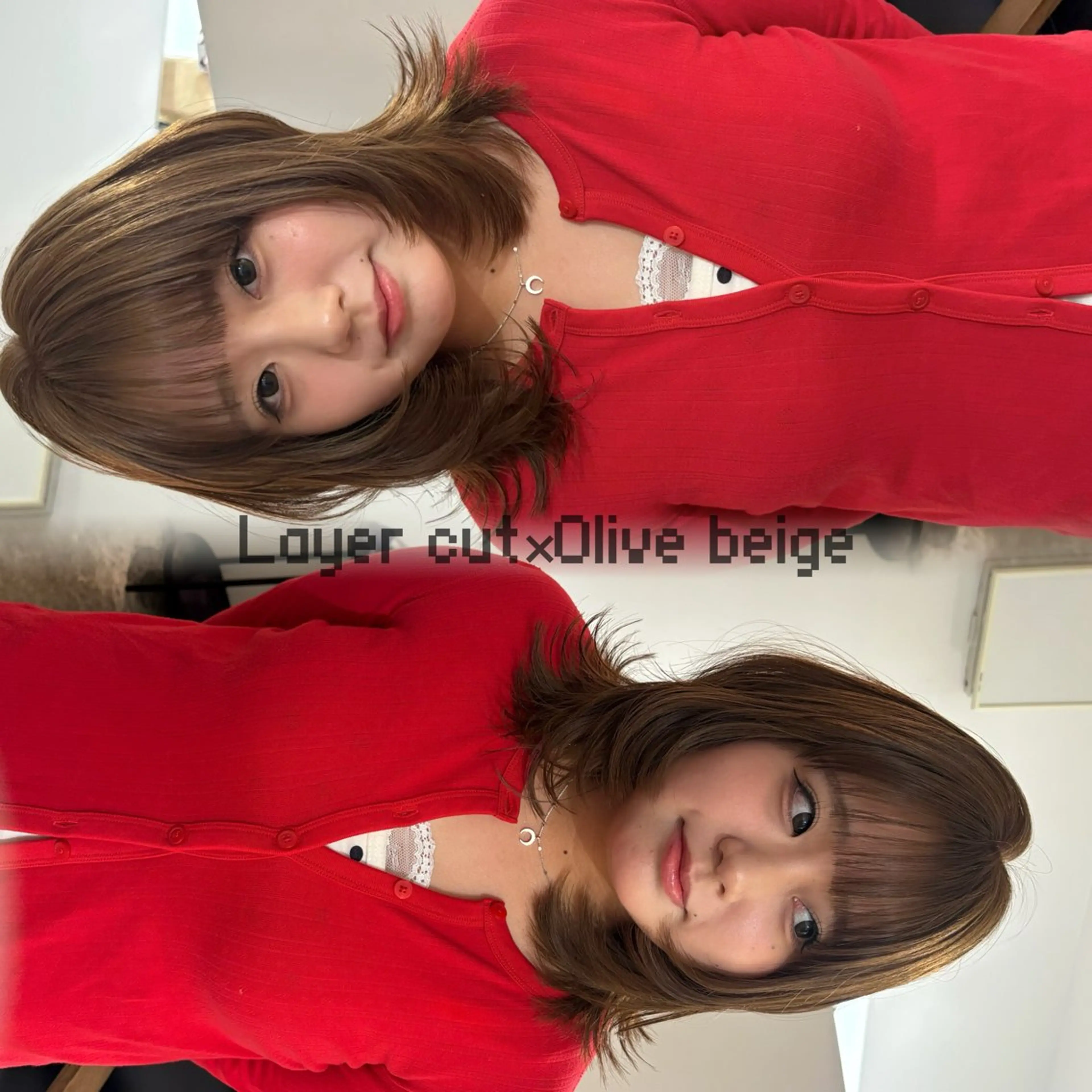 ミディアム カラー ベージュカラー ブリーチ 透明感カラー ダブルカラー ブリーチなしカラー カット ヘアカラー トリートメント kanami/ 中崎町美容室のヘアスタイル