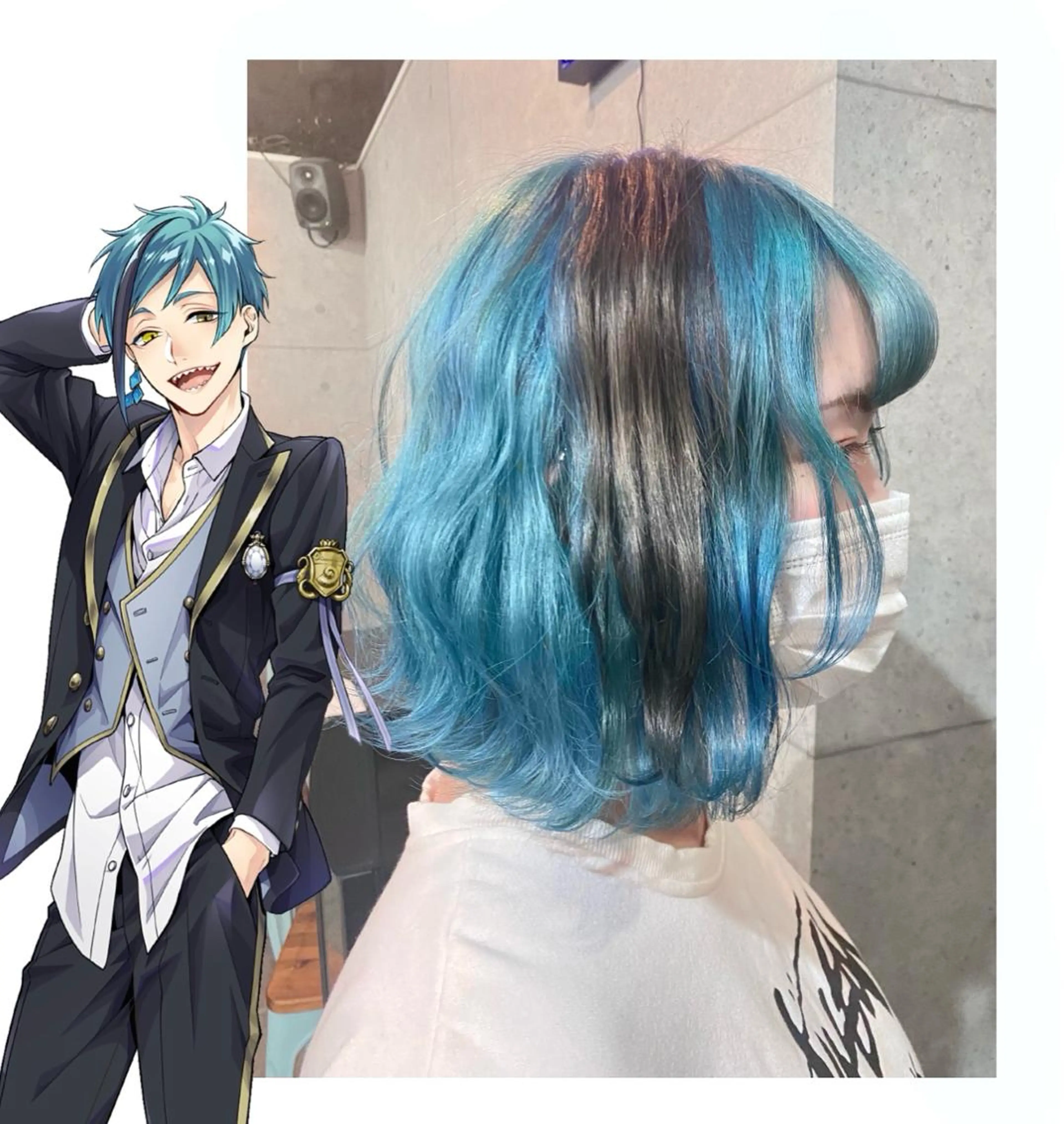 ショート カラー アクアカラー ブリーチ ブルーカラー ヘアカラー TSUNO🦖 派手髪/オタク美容師のヘアスタイル