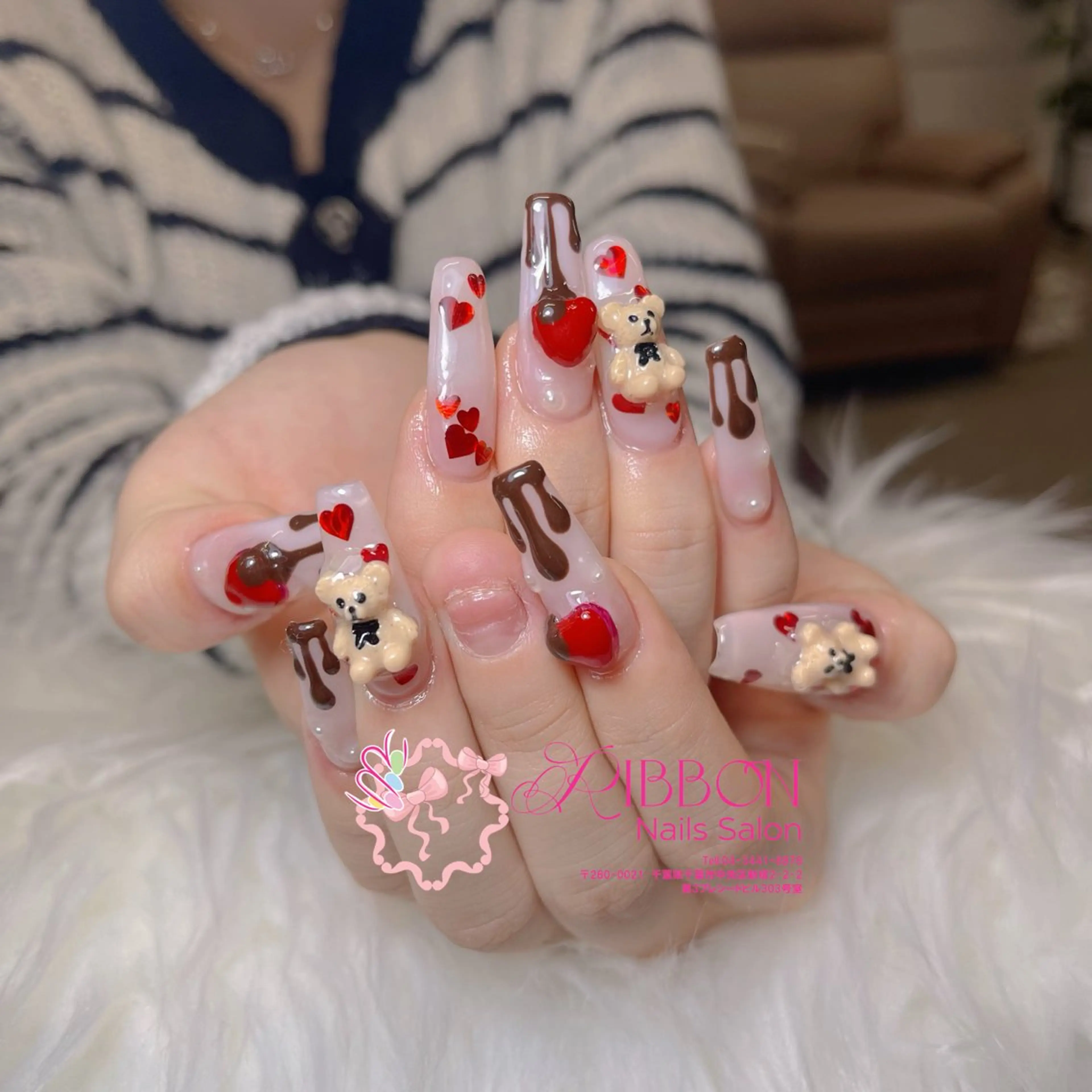 ネイル フレンチネイル ジェルネイル マグネットネイル 持ち込み ニュアンスネイル ハンドネイル Ribbonnail salonのネイルデザイン