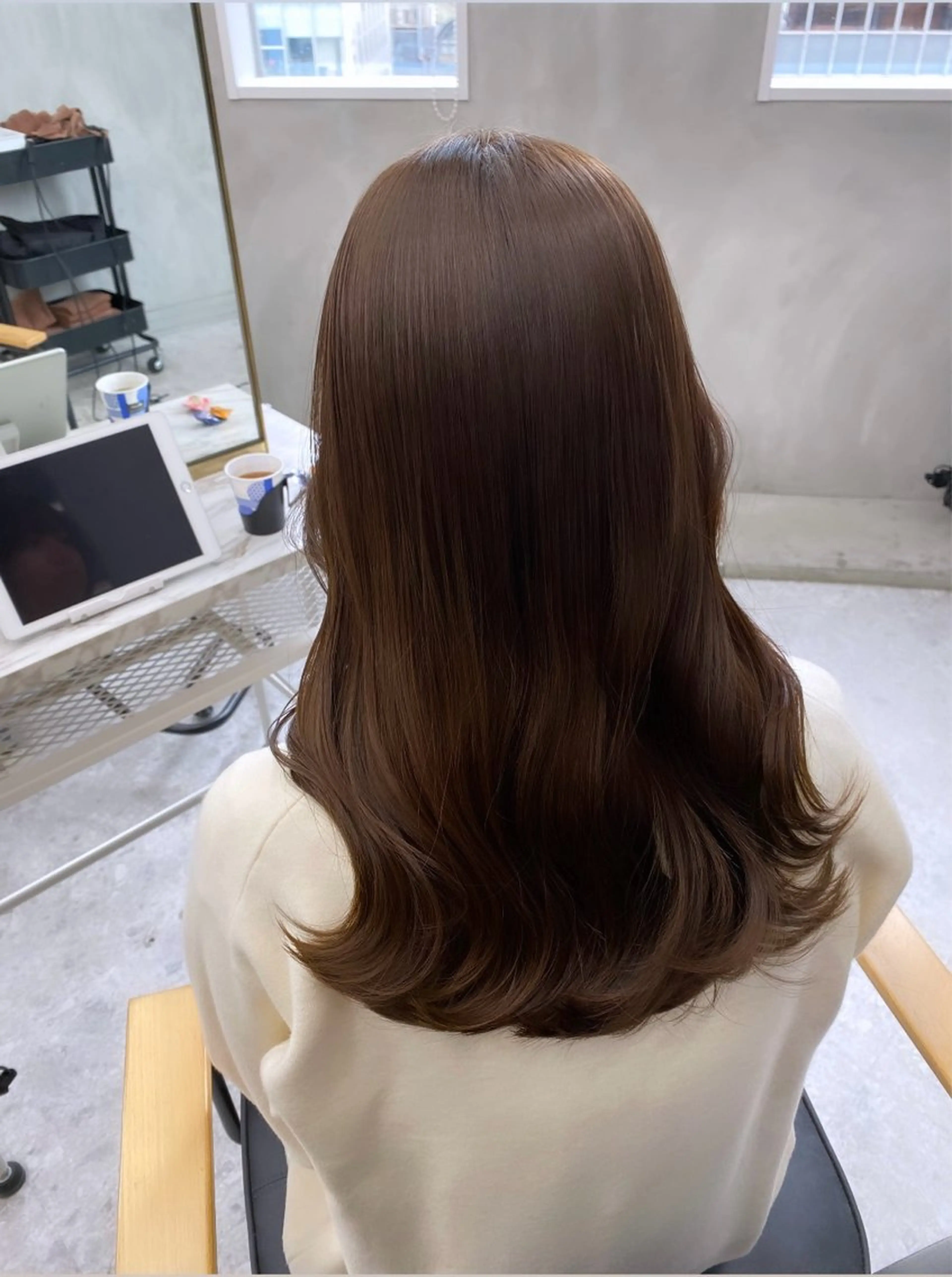 セミロング ヘアカラー AKANE 【zina新宿】のヘアスタイル