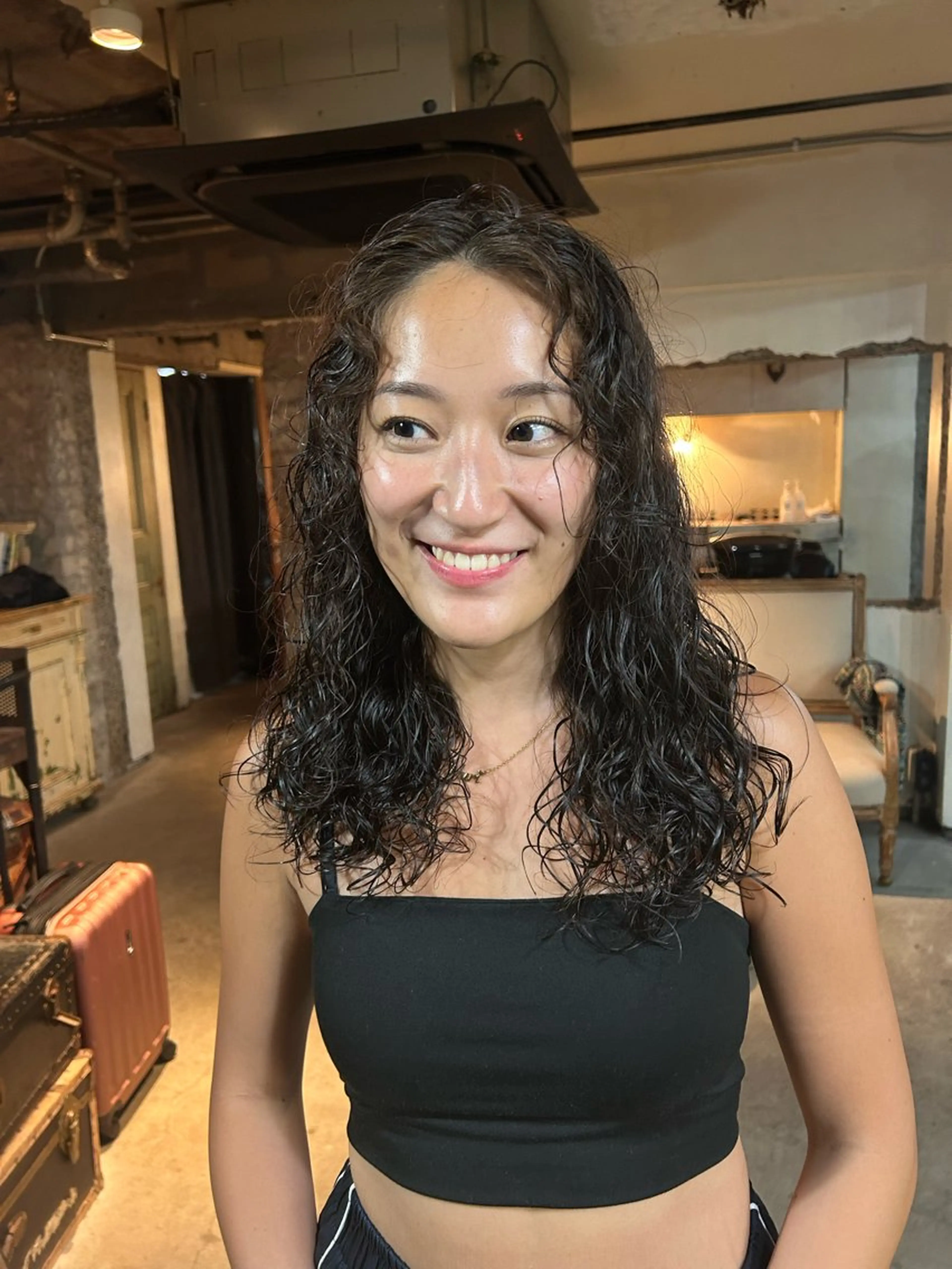 ミディアム カラー パーマ ヘアアレンジ お任せヘア☘️☘️ 及川渚のヘアスタイル