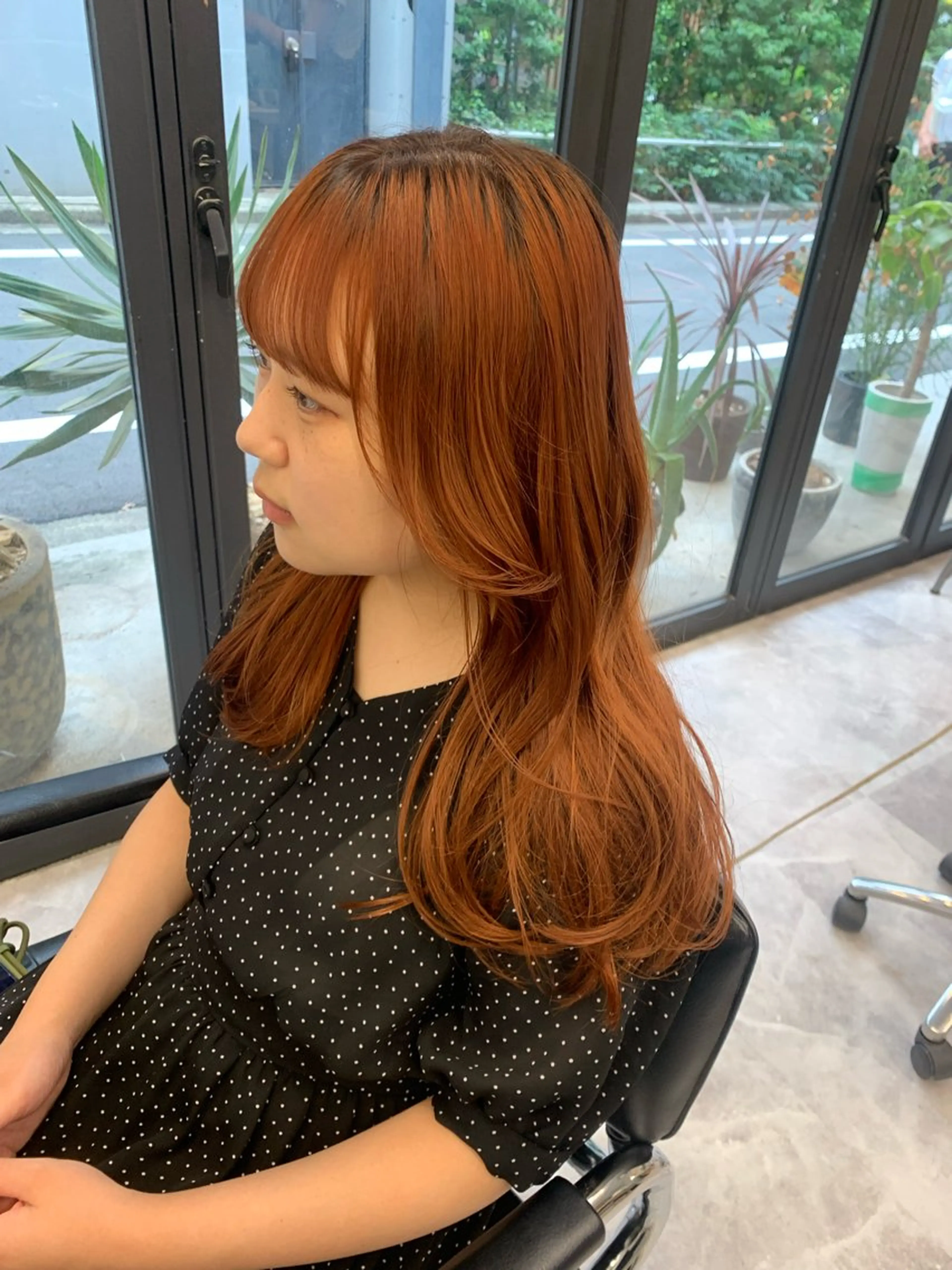 ロング カラー カット ヘアカラー トリートメント leben serikaのヘアスタイル