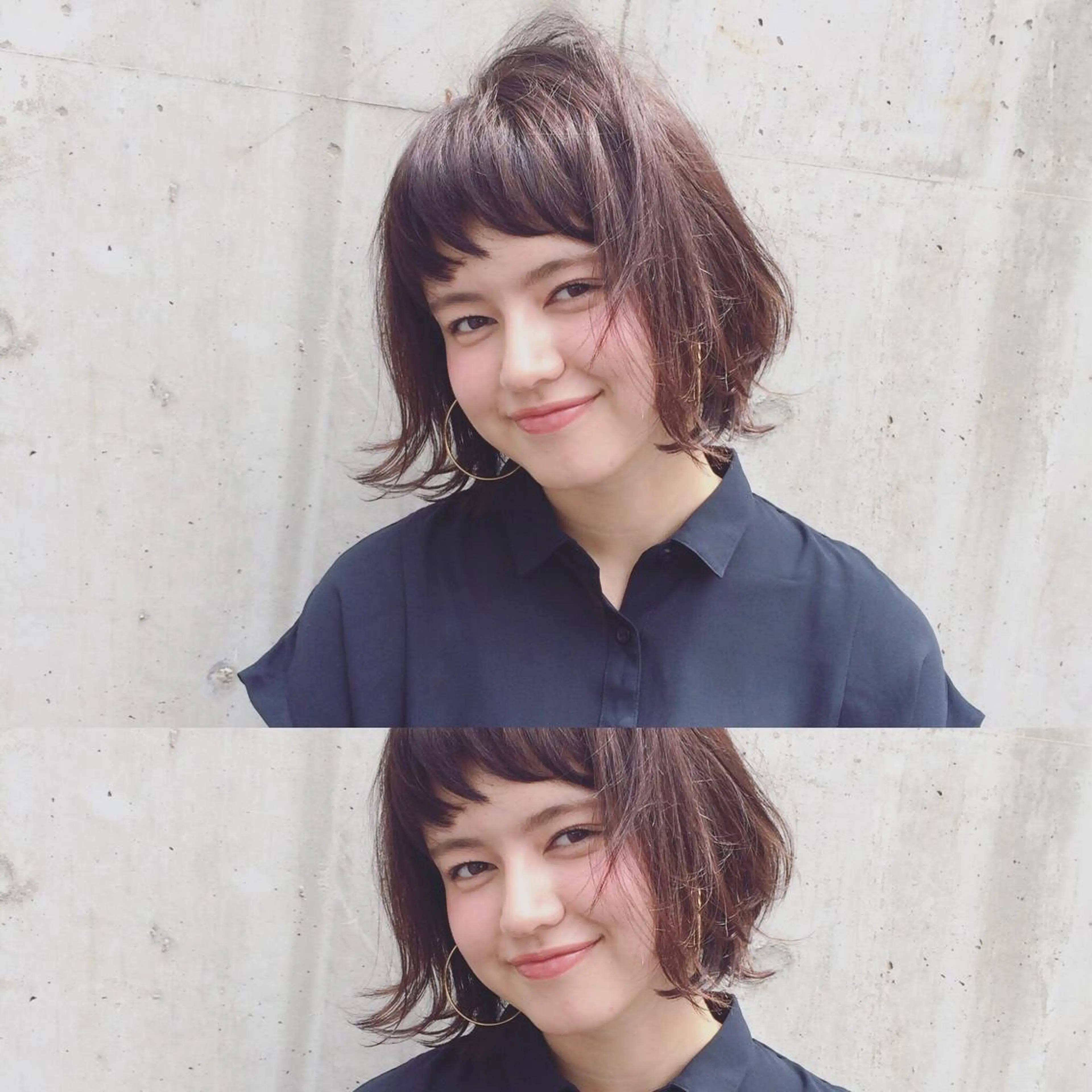 ショート ミディアム カラー パーマ 内藤 達也のヘアスタイル