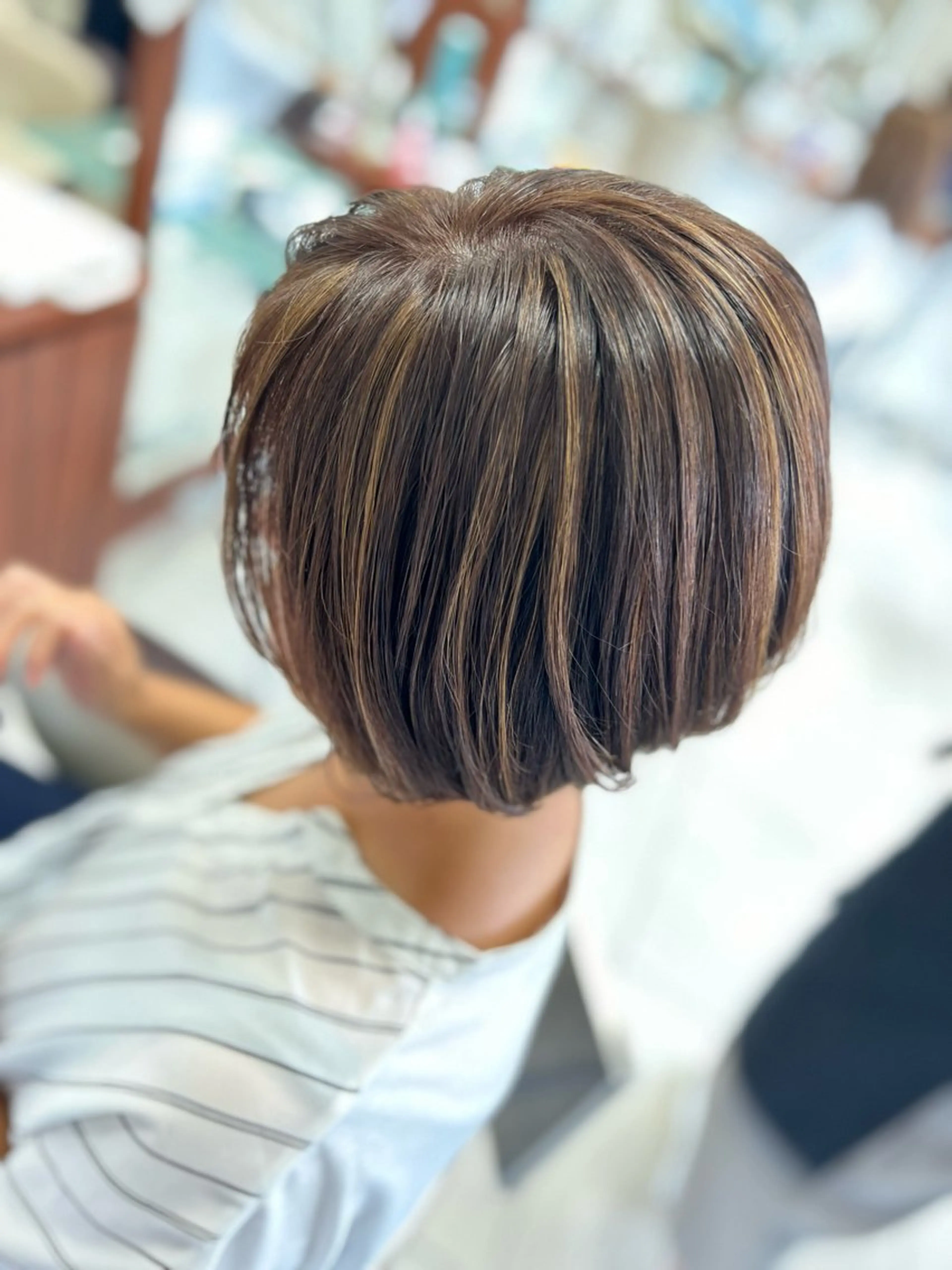 ショート ハイライト ヘアカラー トリートメント 牧野恭平 【★酸性縮毛矯正★】のヘアスタイル