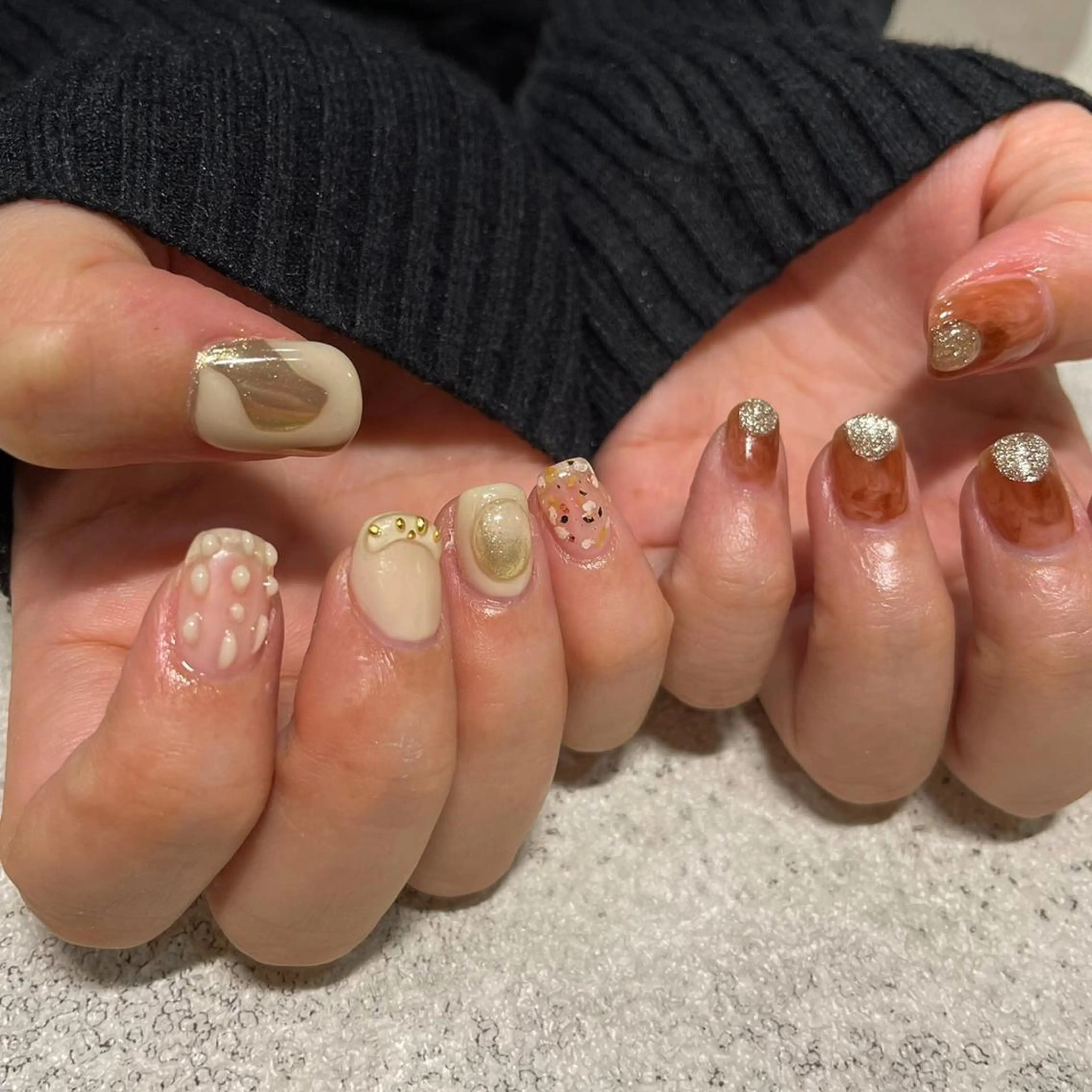 ネイル ハンドネイル Crescent Eye  Yukiのネイルデザイン