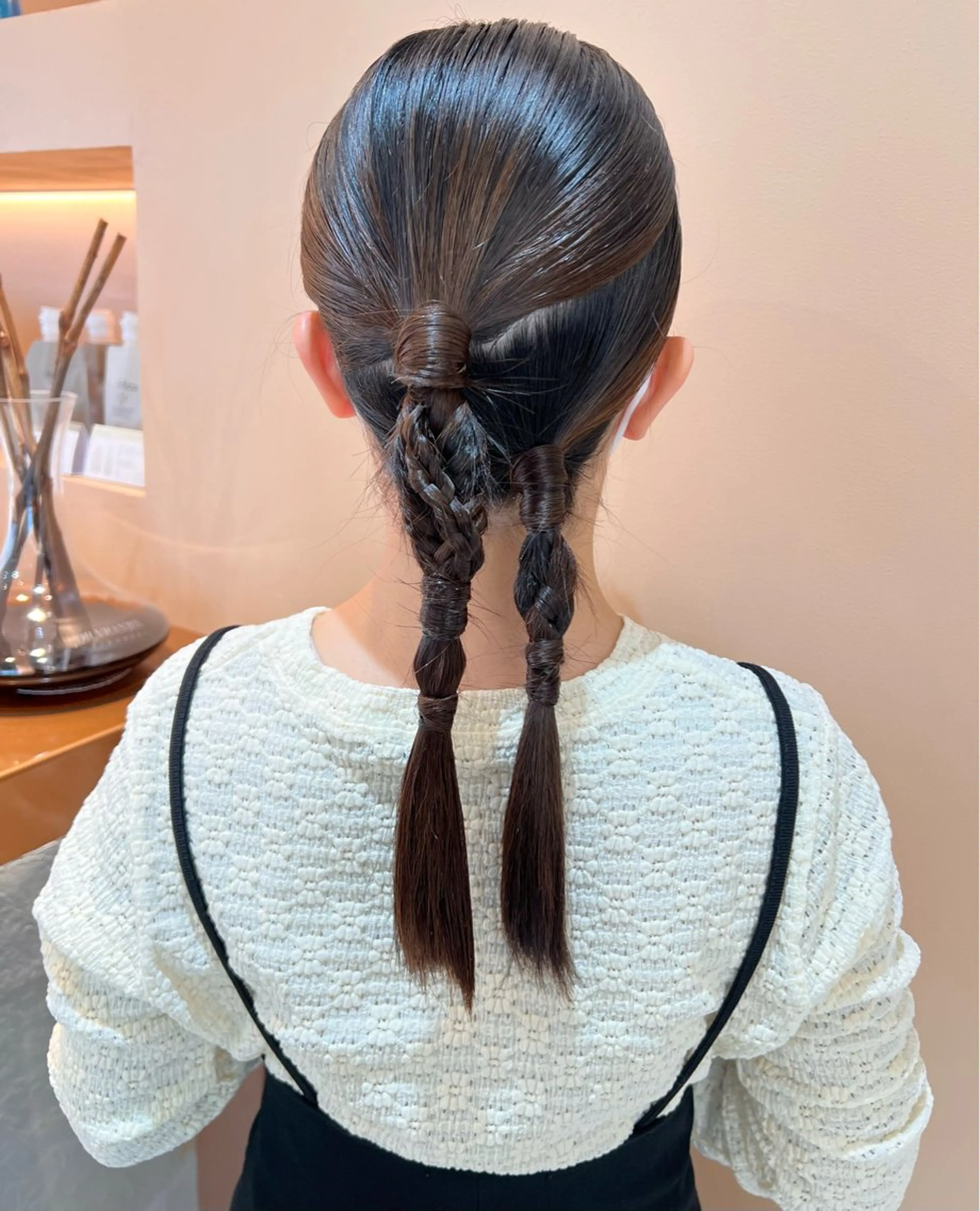 セミロング カラー ヘアアレンジ ツインテール ✨カチモリ✨レイヤー 韓国ヘア🇰🇷ゆいのヘアスタイル