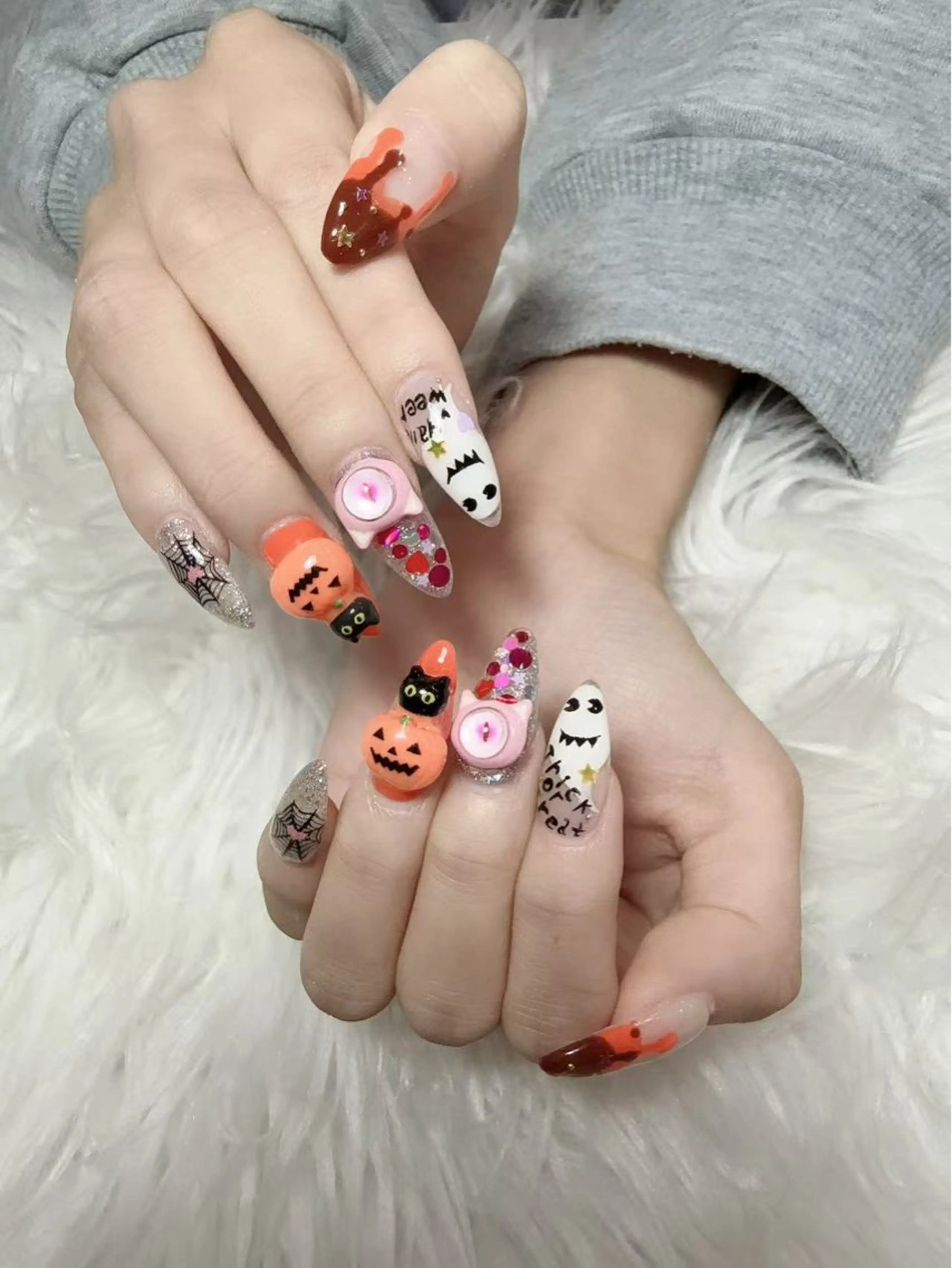 ネイル ハロウィン ハンドネイル &ME ネイルサロンのネイルデザイン