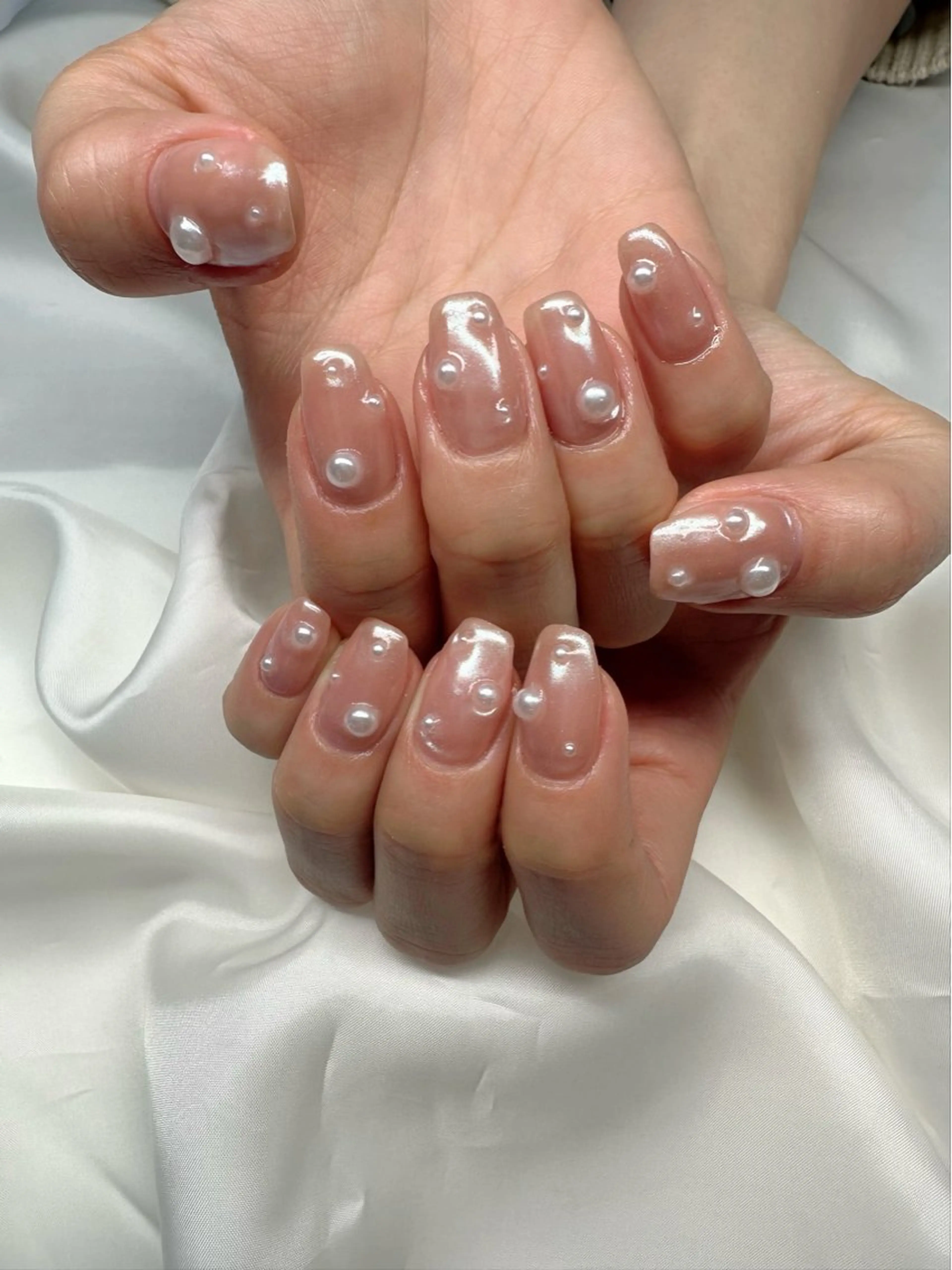ネイル クリアネイル 氷ネイル・うるうるネイル 韓国ネイル ミラーネイル ニュアンスネイル 🪞KAPE NAIL 🪞のネイルデザイン