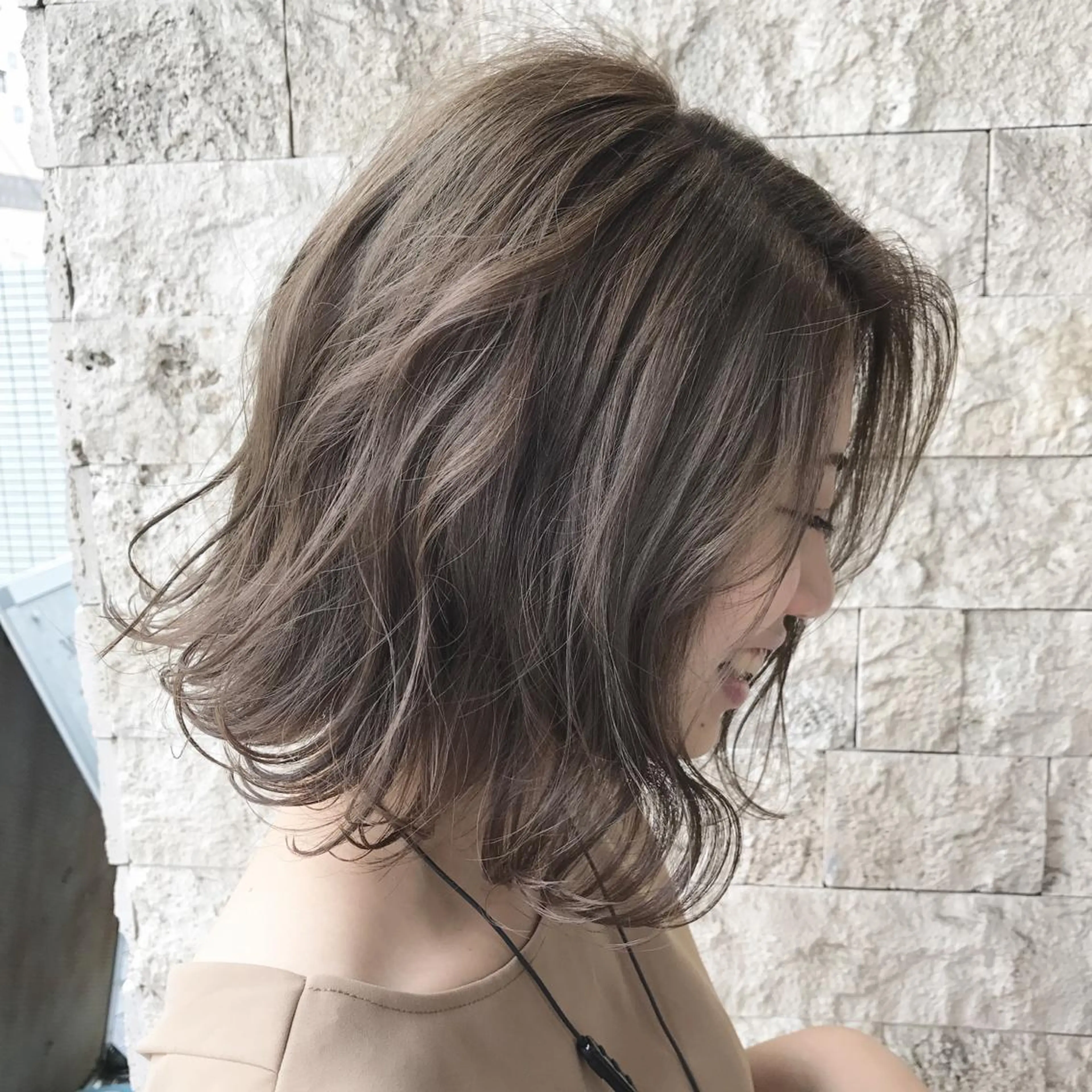 ショート カラー パーマ ヘアアレンジ メンズ キッズ ネイル マツエク・マツパ 切りっぱなしボブ グレージュ ボブ カット ヘアカラー トリートメント ヘッドスパ トップスタイリスト 永尾拓也のヘアスタイル