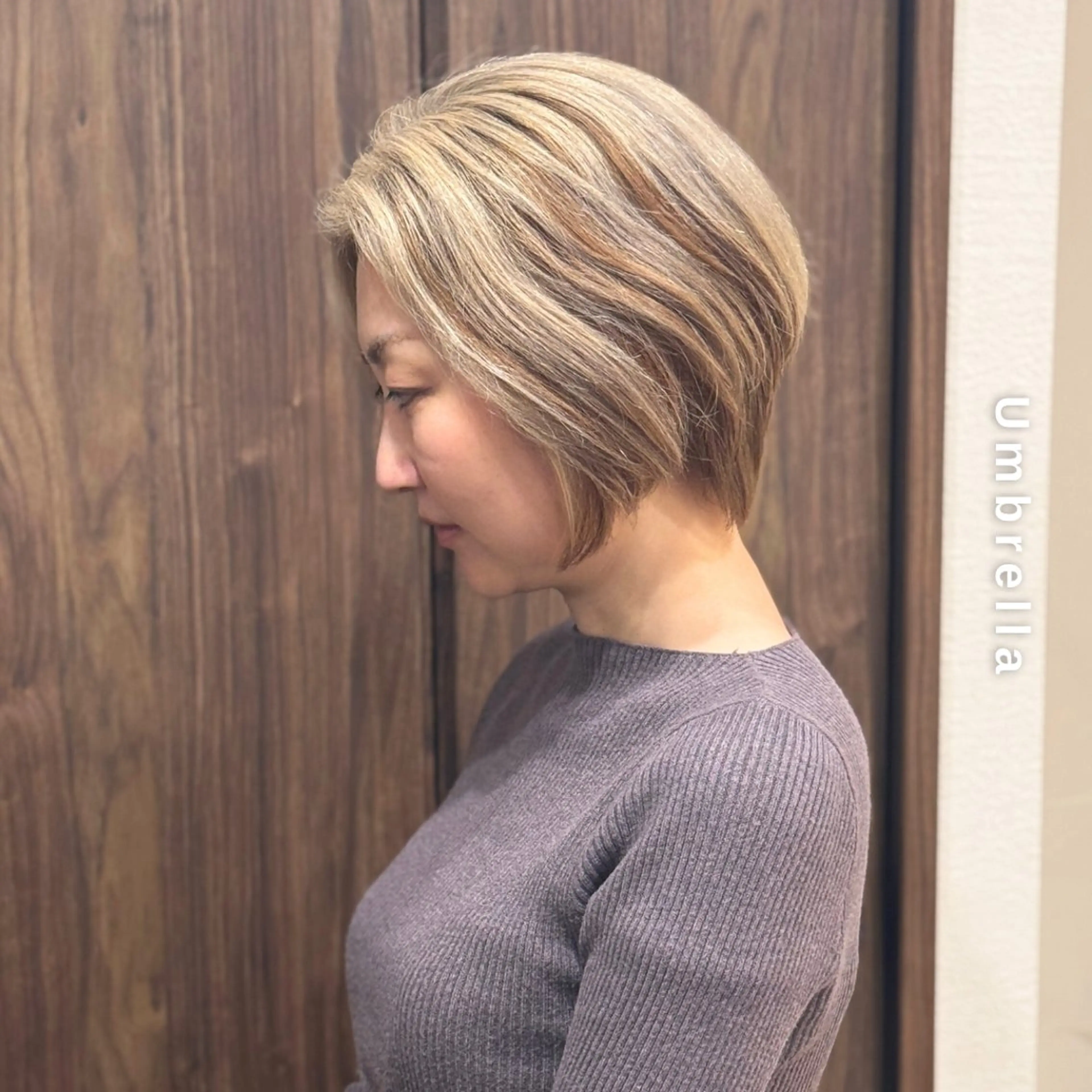 ショート カラー 前下がりボブ ボブ ヘアカラー トリートメント ヘアセット しんのすけ /モデルさん募集中のヘアスタイル