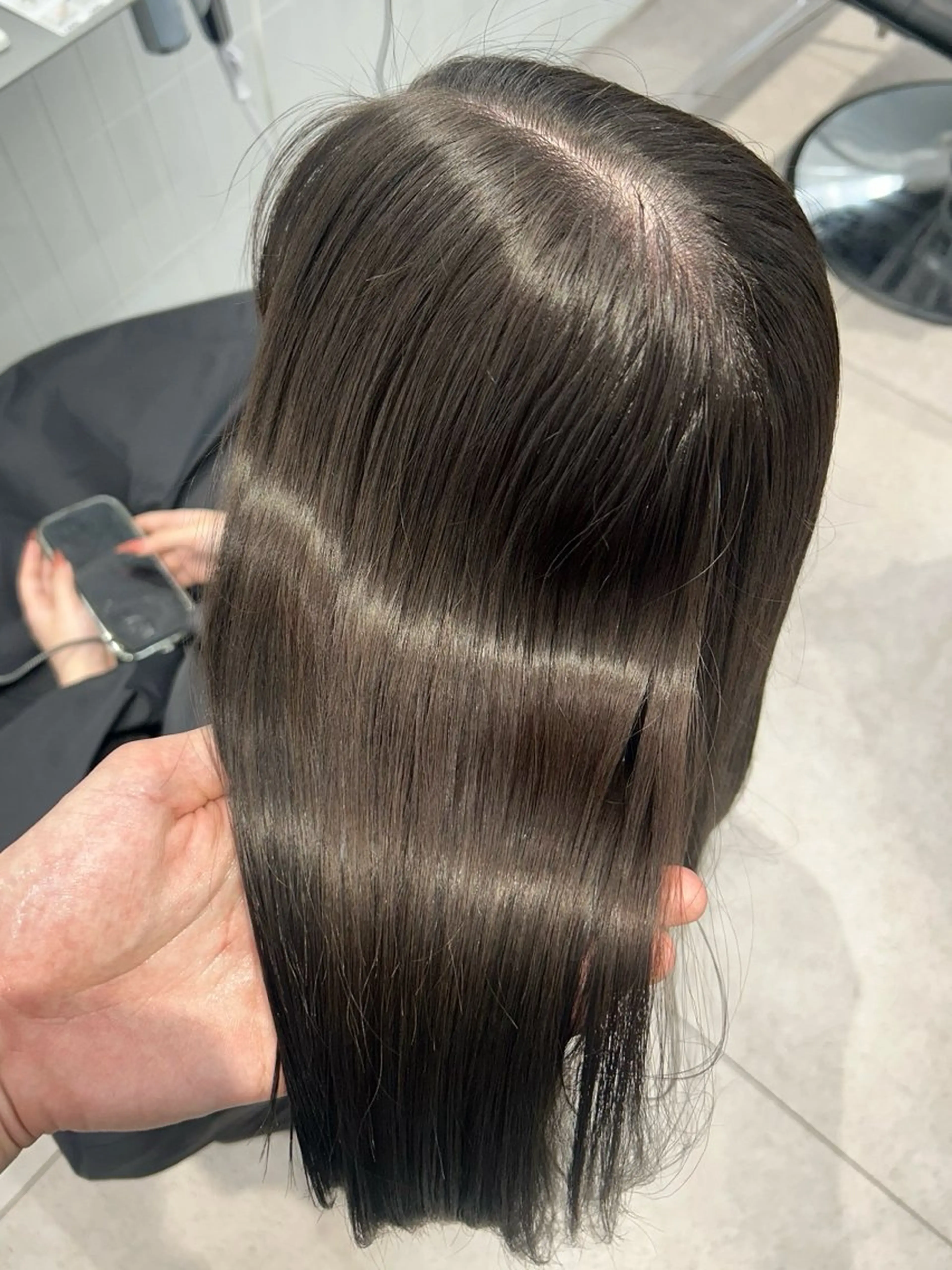 セミロング トリートメント 🫧ミルクティー ブリーチRIKU🫧のヘアスタイル