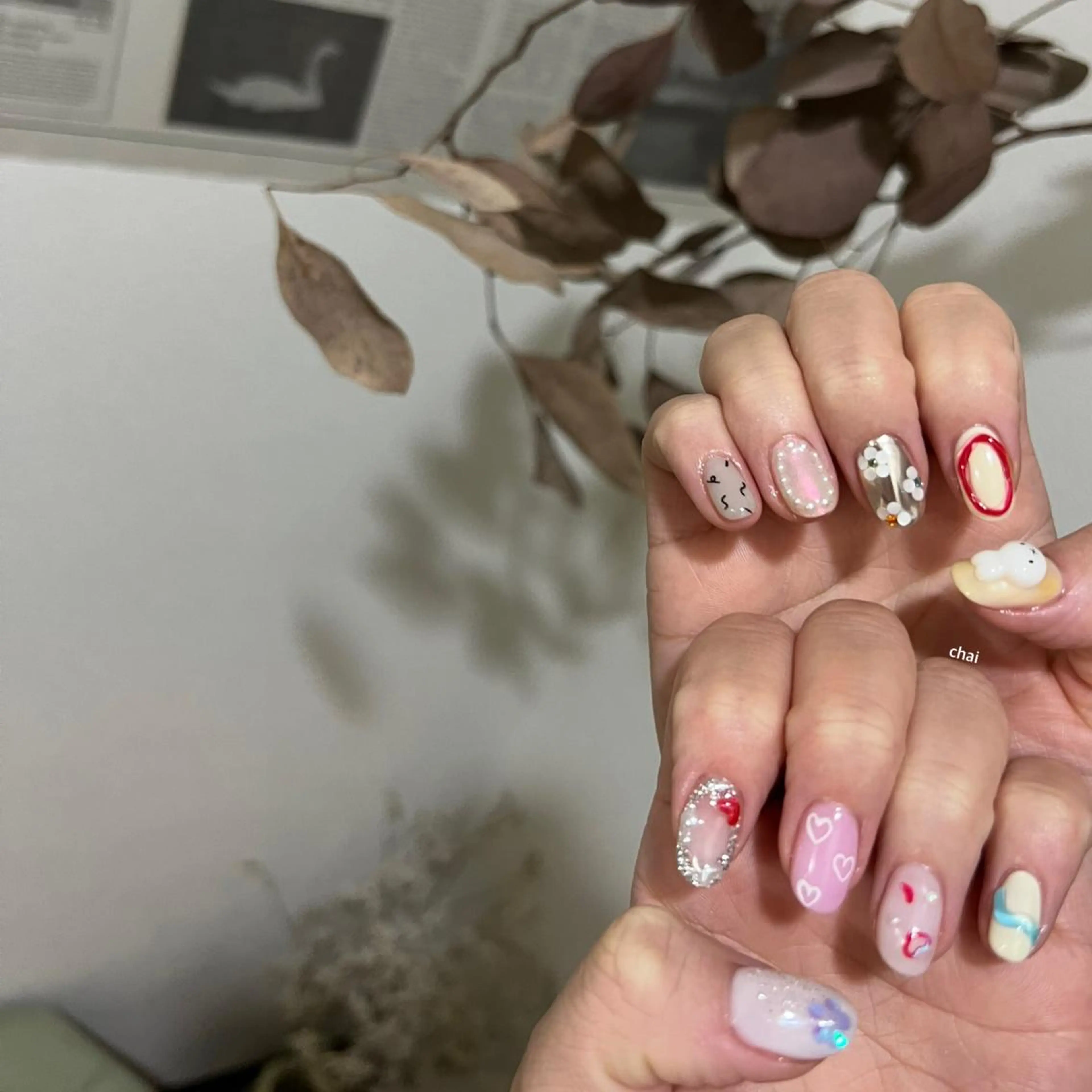 ネイル ハート ニュアンスネイル ハンドネイル 💅chainail _aiのネイルデザイン