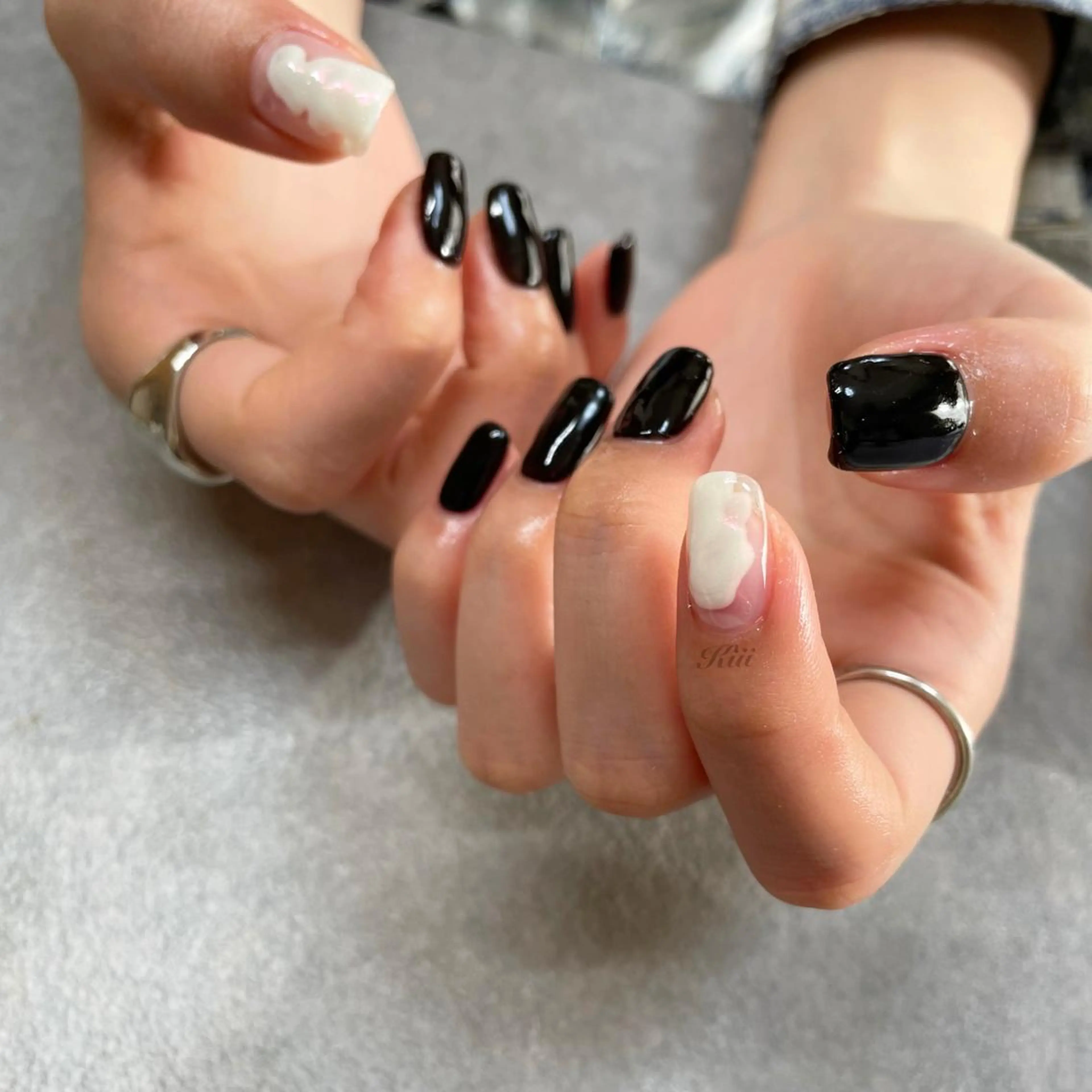 ネイル オーロラネイル ピンク ハンドネイル フットネイル kiii.__ ✴︎*のネイルデザイン