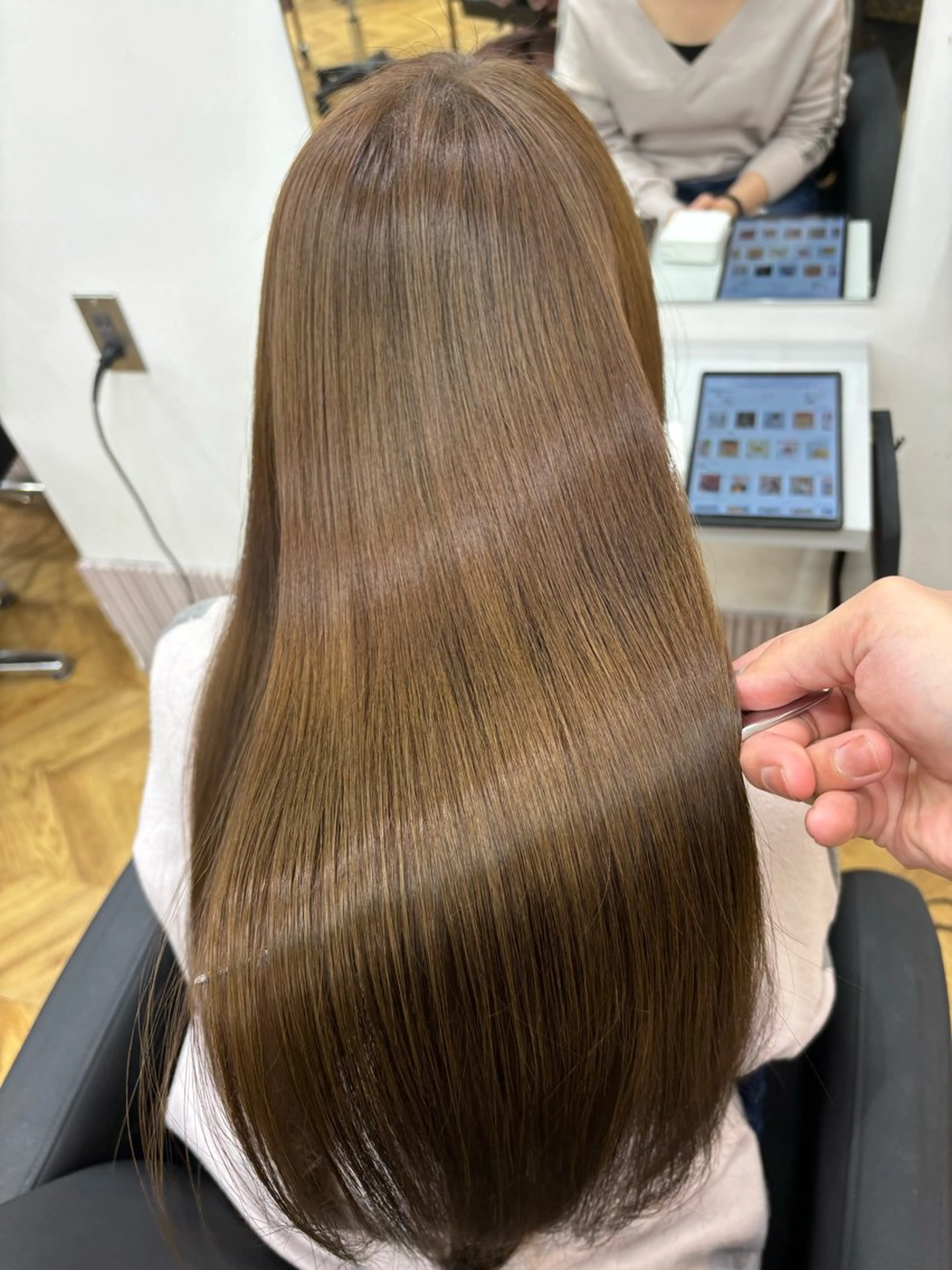 ロング カット ヘアカラー トリートメント 韓国レイヤー💫美髪 縮毛矯正🫧拓海のヘアスタイル