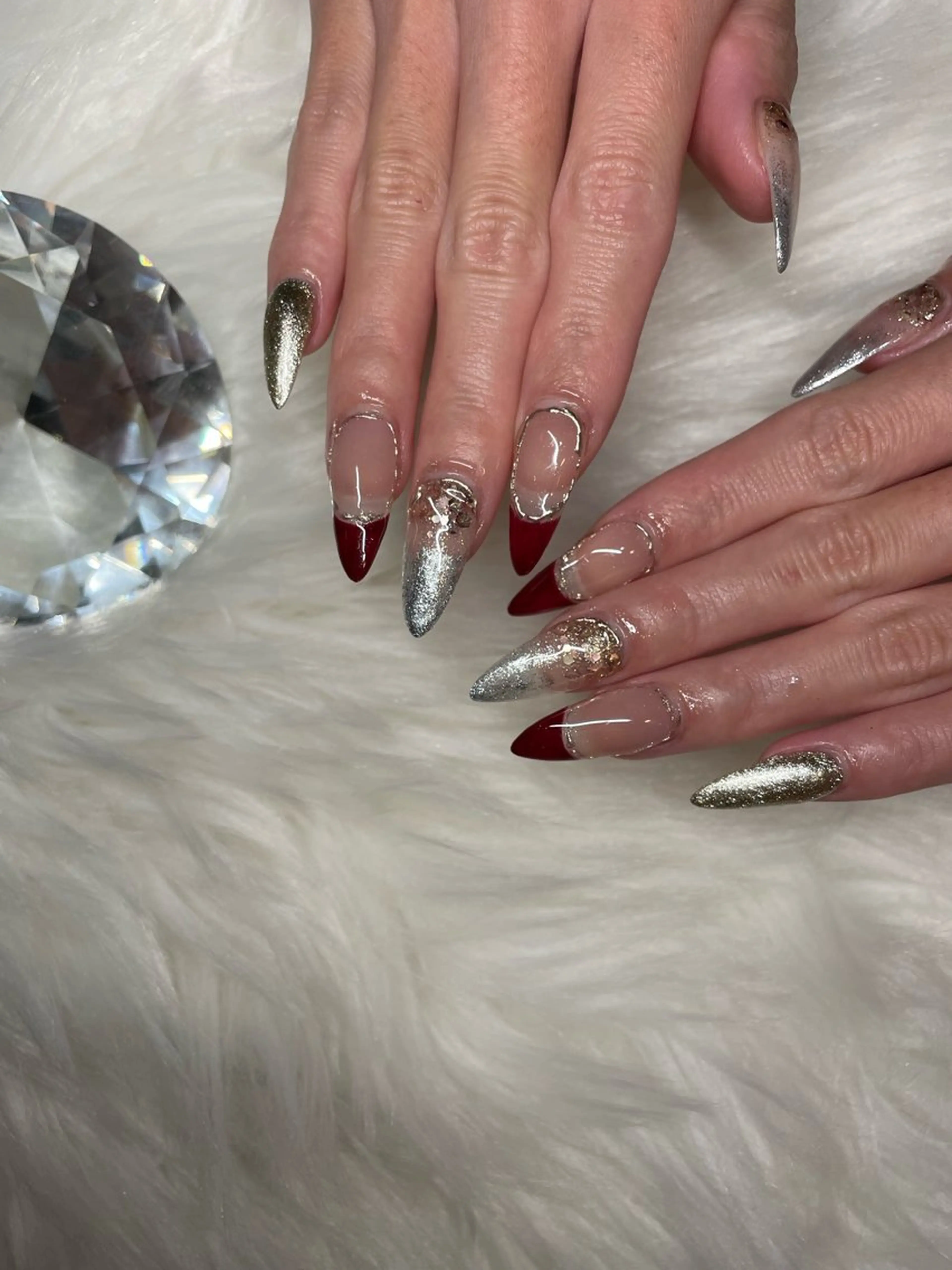 ネイル 冬ネイル クリスマス ハンドネイル RAMU 【cutill】のネイルデザイン