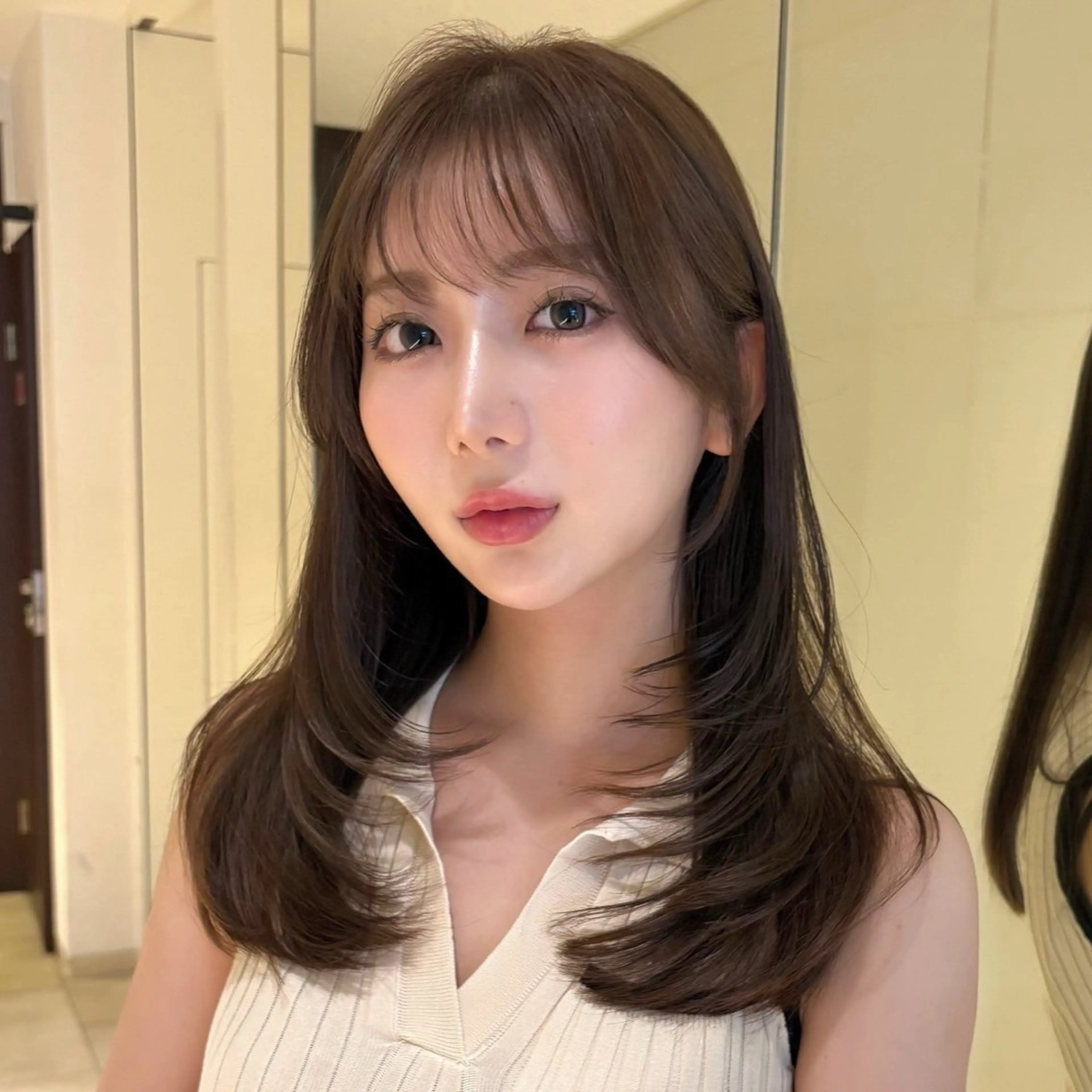 ミディアム ハッシュカット ハイレイヤー 韓国風ヘア レイヤーカット Yuta✂︎ 韓国レイヤー🪽のヘアスタイル