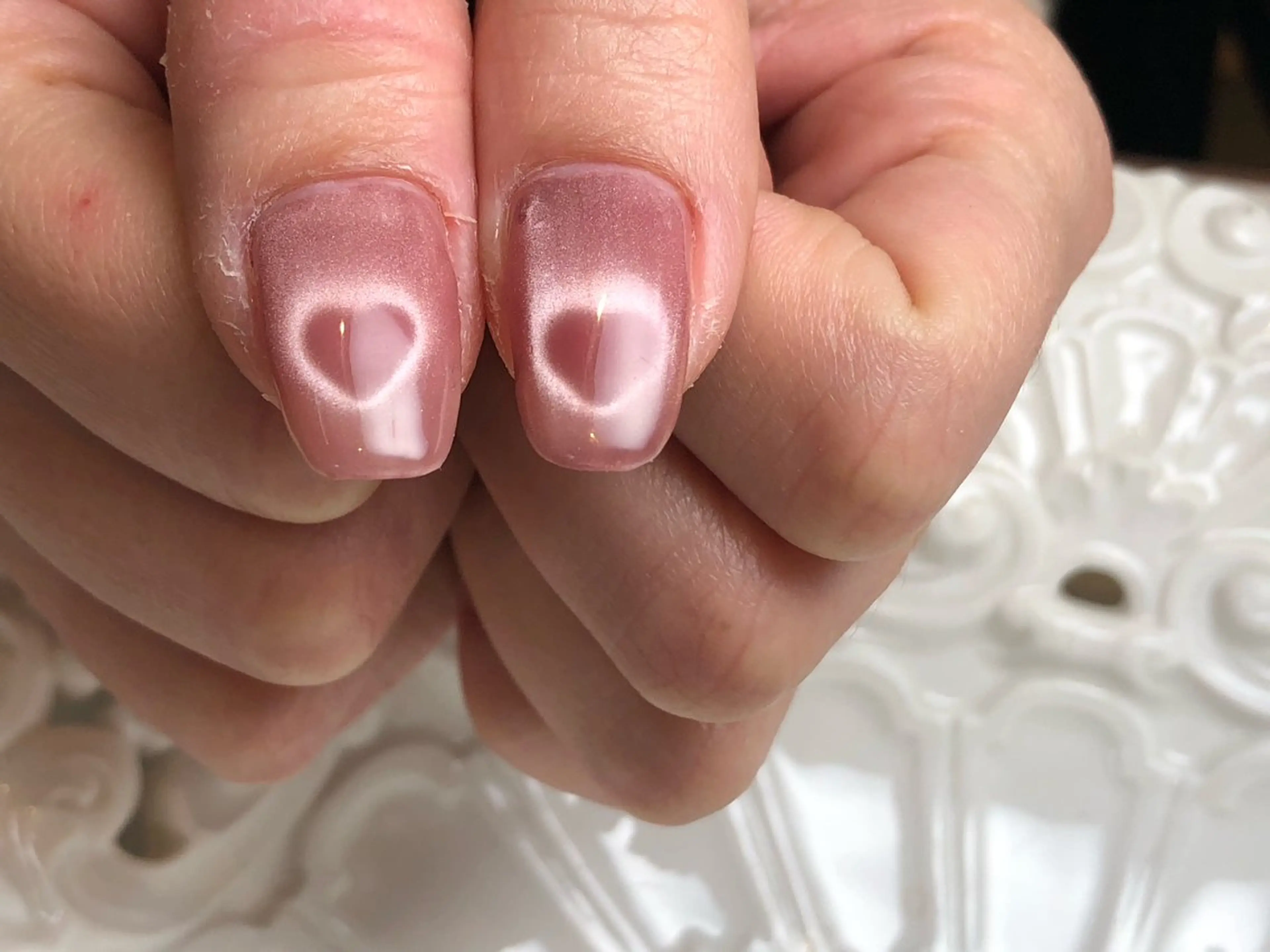 ネイル ハート マグネットネイル nail _anpのネイルデザイン