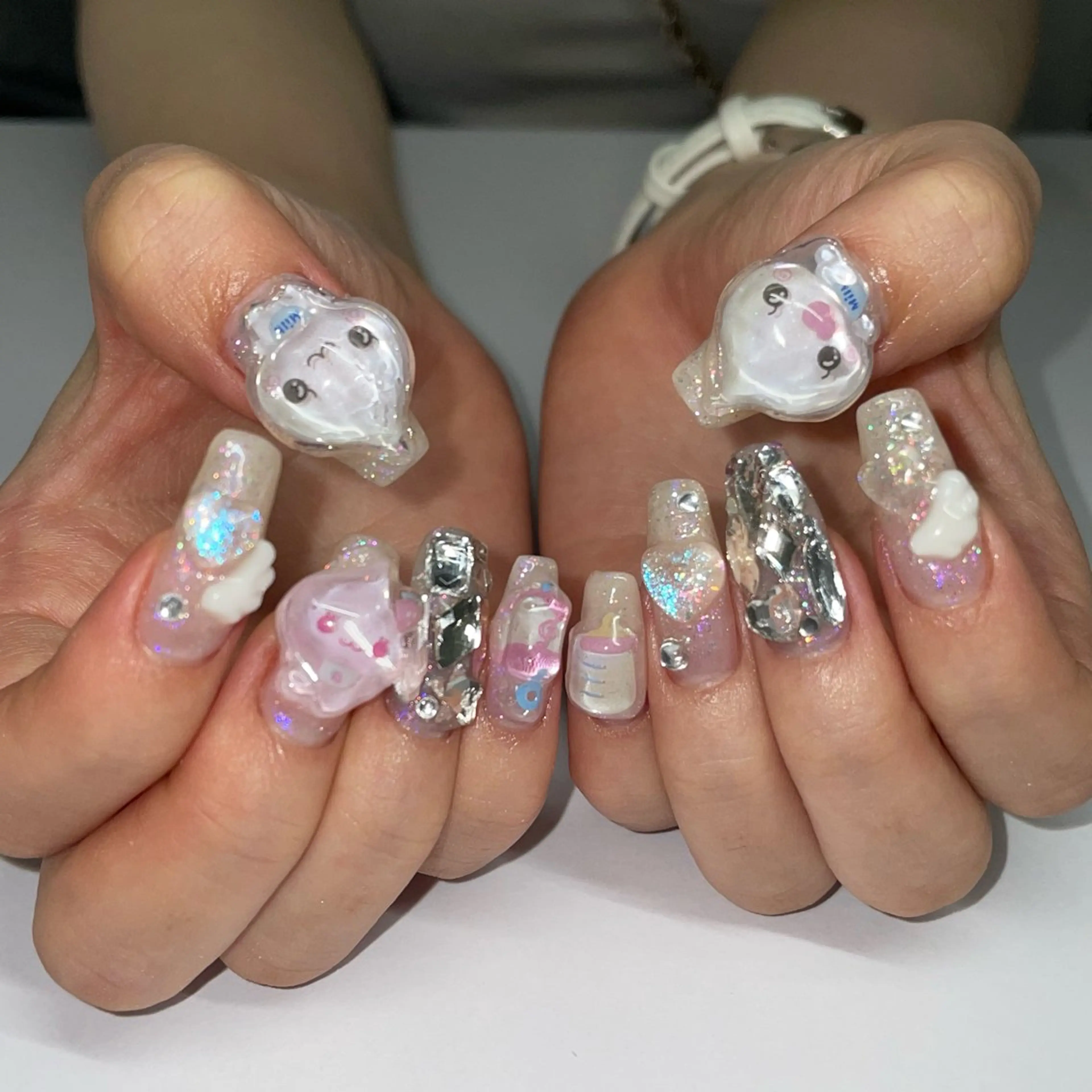 ネイル 持ち込み ハンドネイル うの 韓国ﾈｲﾙ໒꒱⋆⭒˚のネイルデザイン