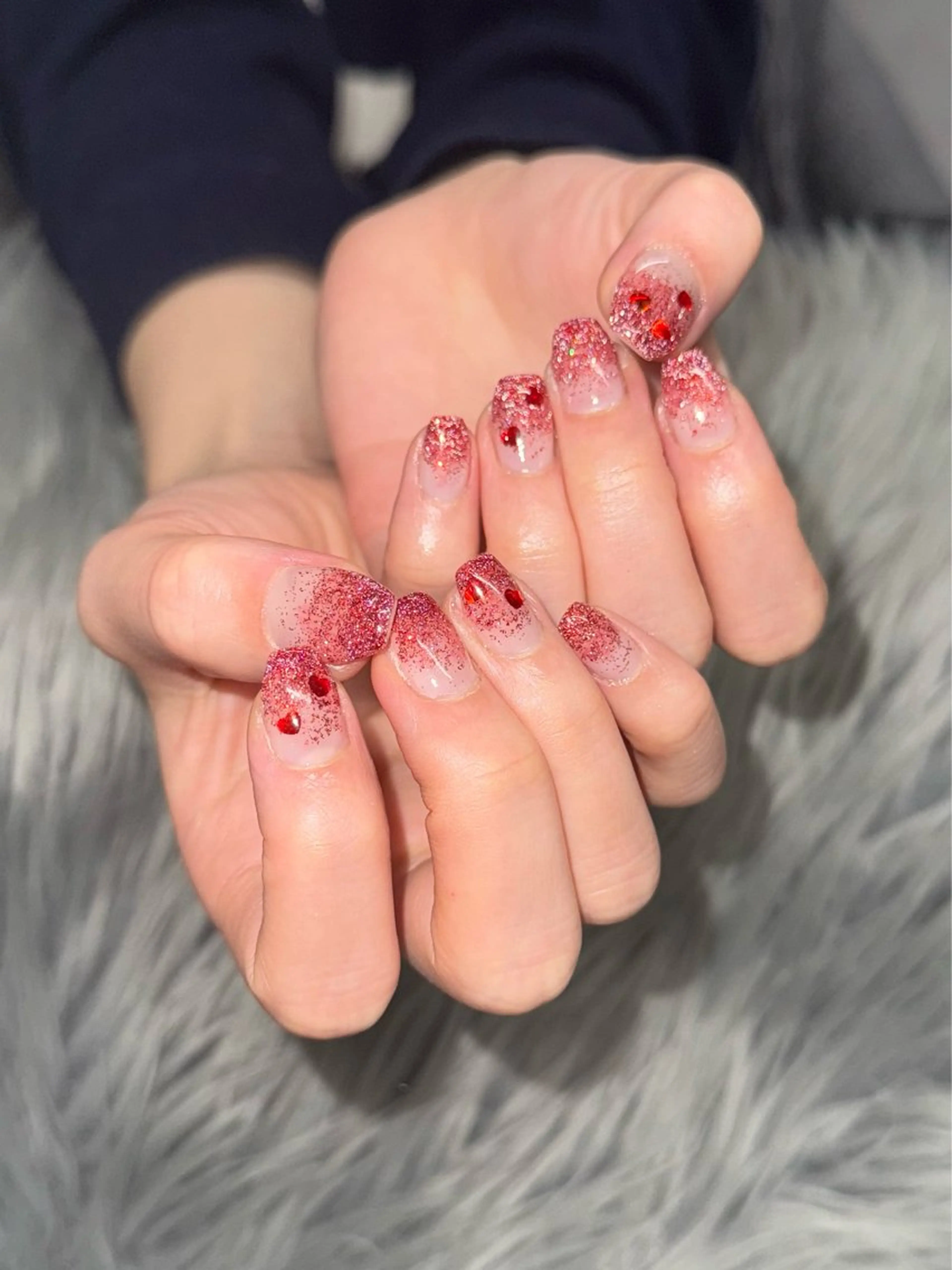 ネイル アートネイル フラッシュネイル グラデーション ラメ(グリッター) ラメグラデーション ハンドネイル nail salon h🎀小夏のネイルデザイン