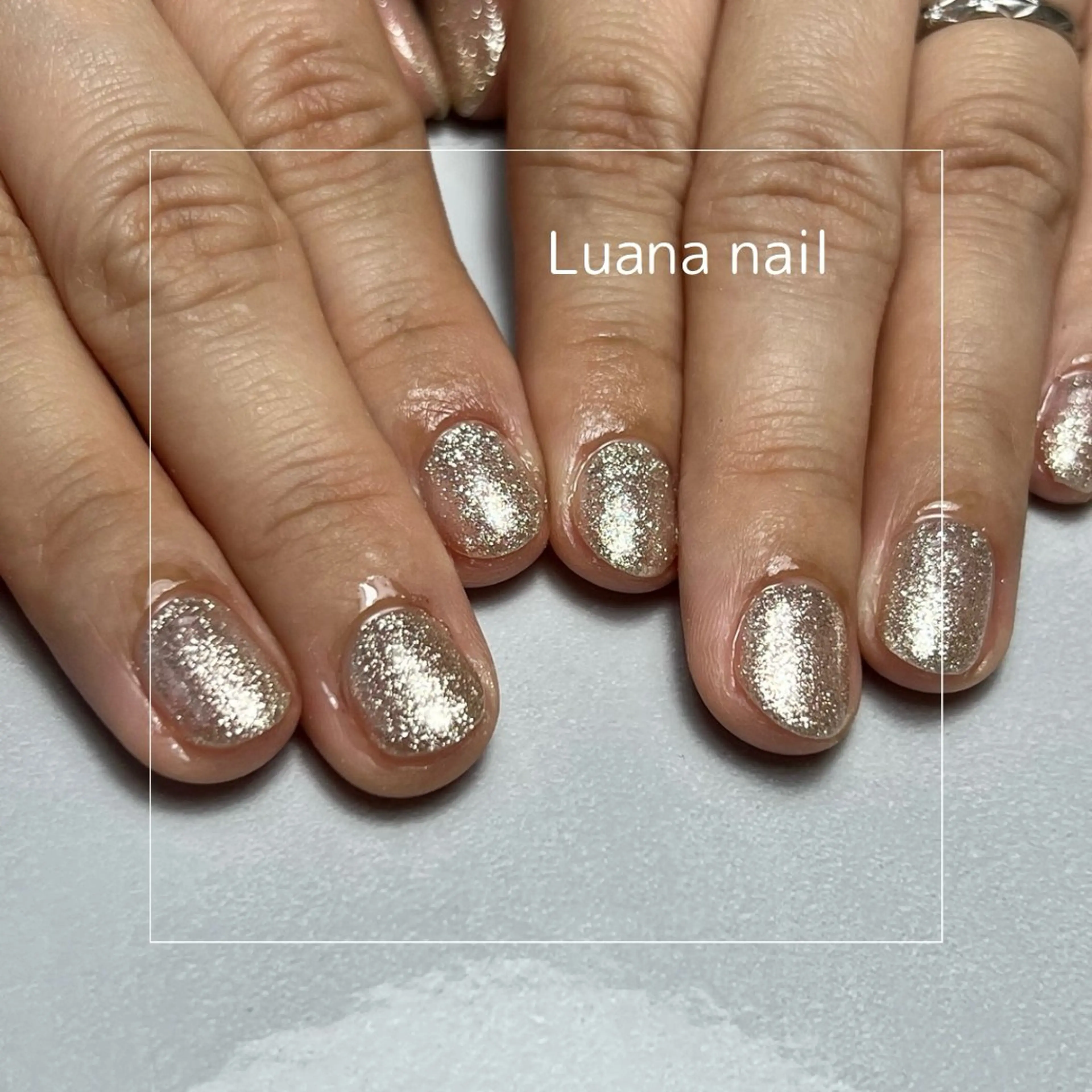 ネイル ラメ(グリッター) ワンカラーネイル ハンドネイル Luana nailのネイルデザイン