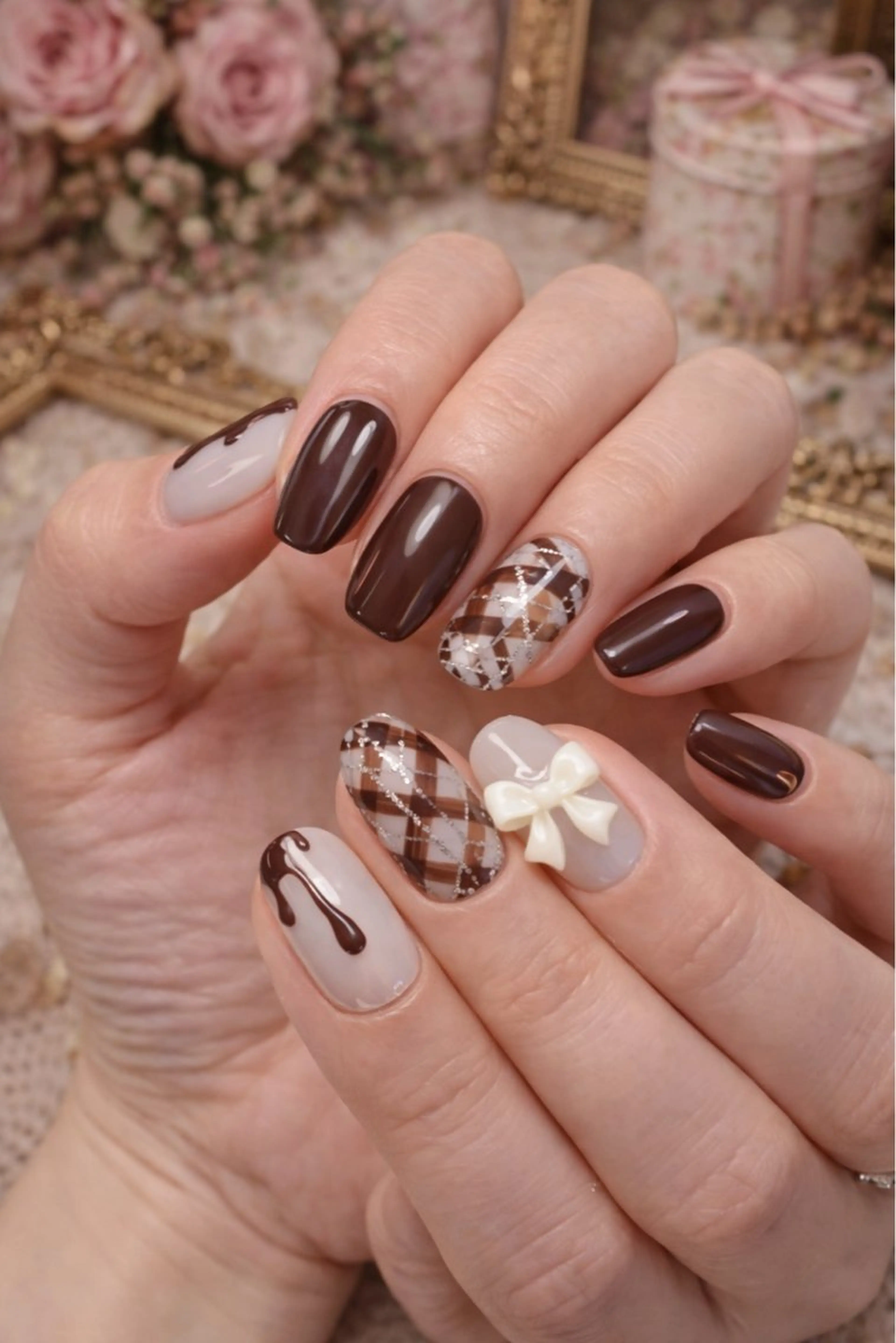 ネイル バレンタイン ハンドネイル Roger 舞のネイルデザイン