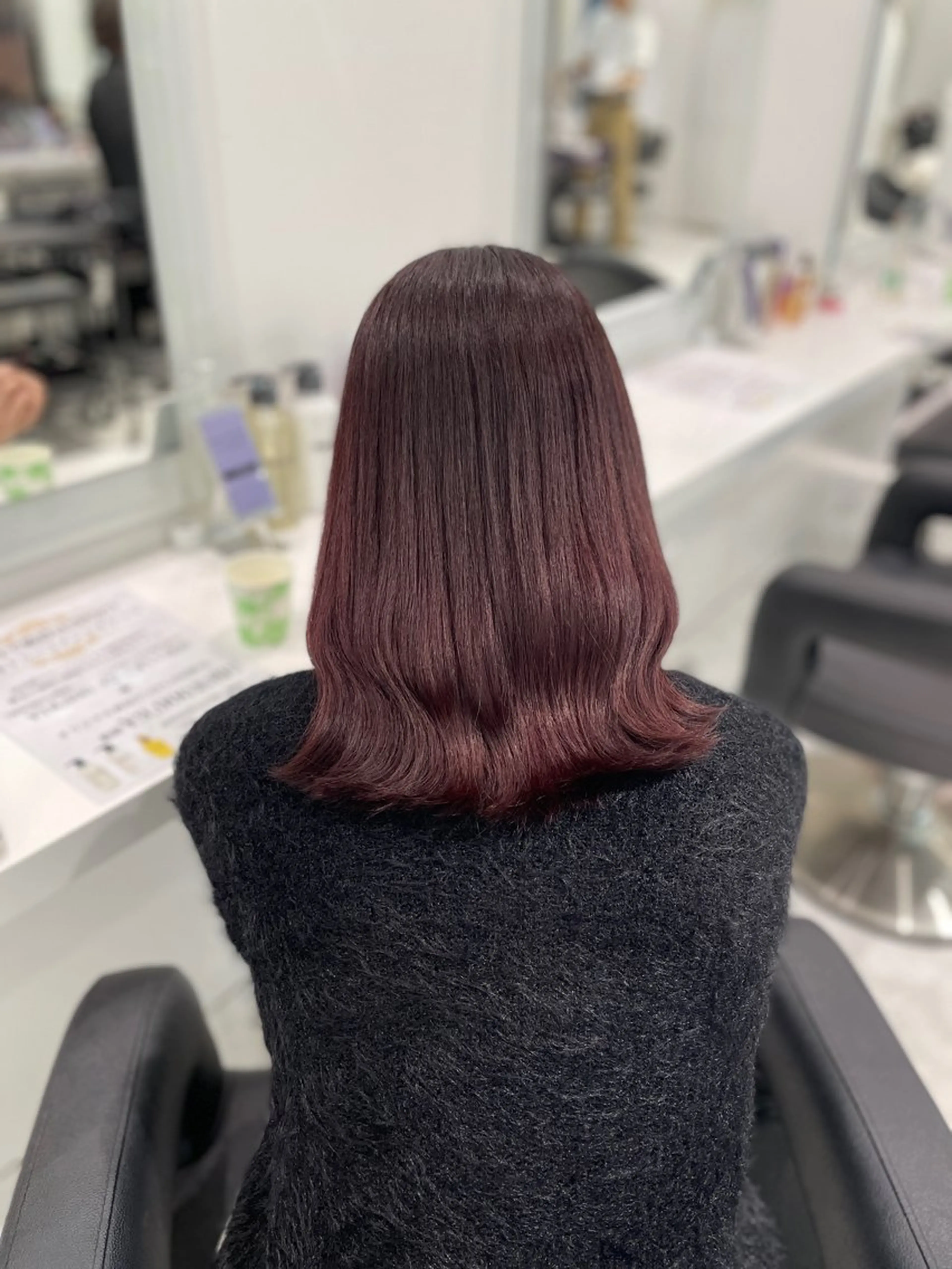 セミロング カラー ヘアアレンジ ヘアカラー ♥️うる艶暖色 銀座♥️mioのヘアスタイル