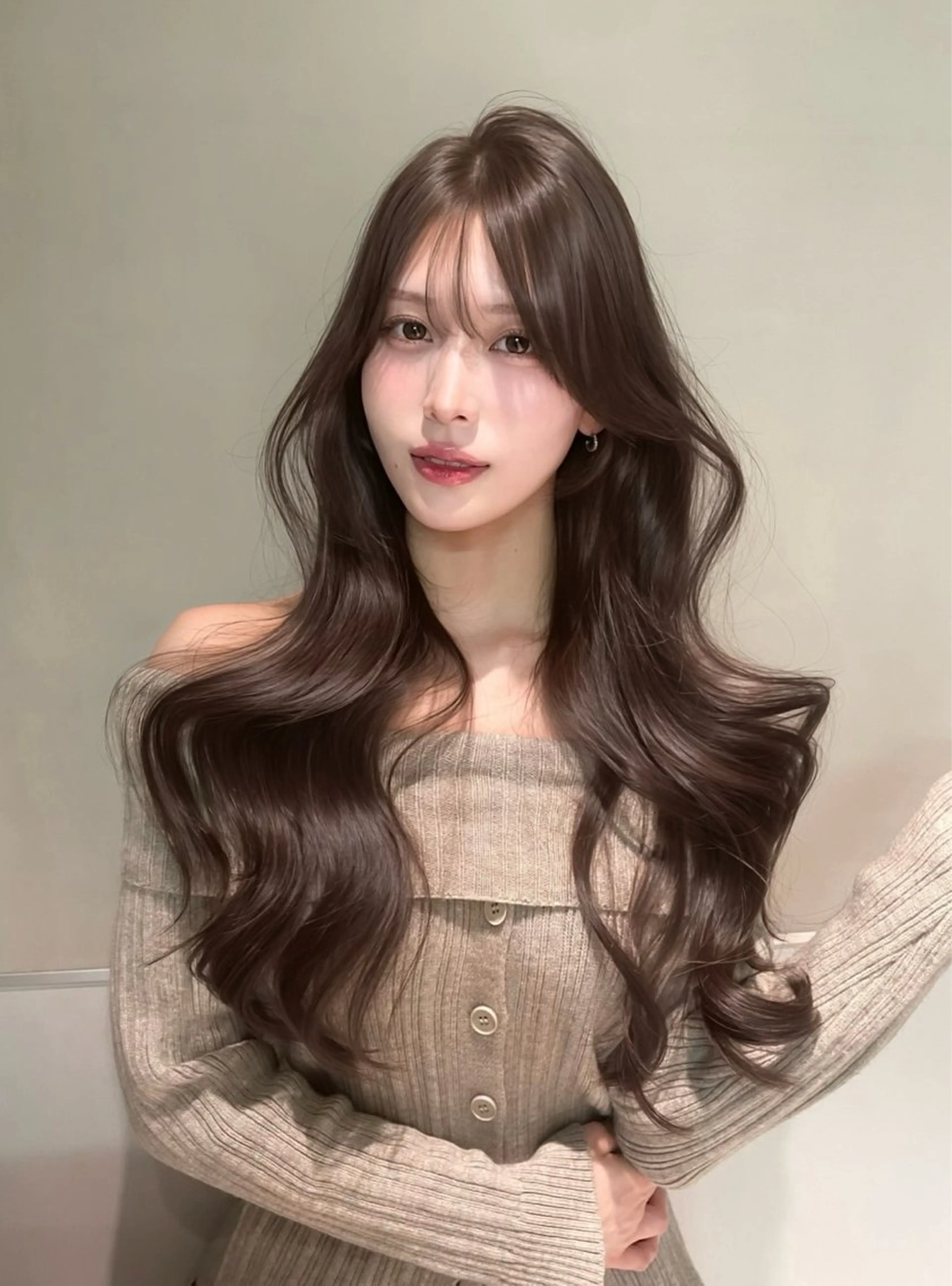 ロング カット ヘアカラー トリートメント ヘッドスパ ヘアセット 韓国ヘア/レイヤー Londエレンのヘアスタイル