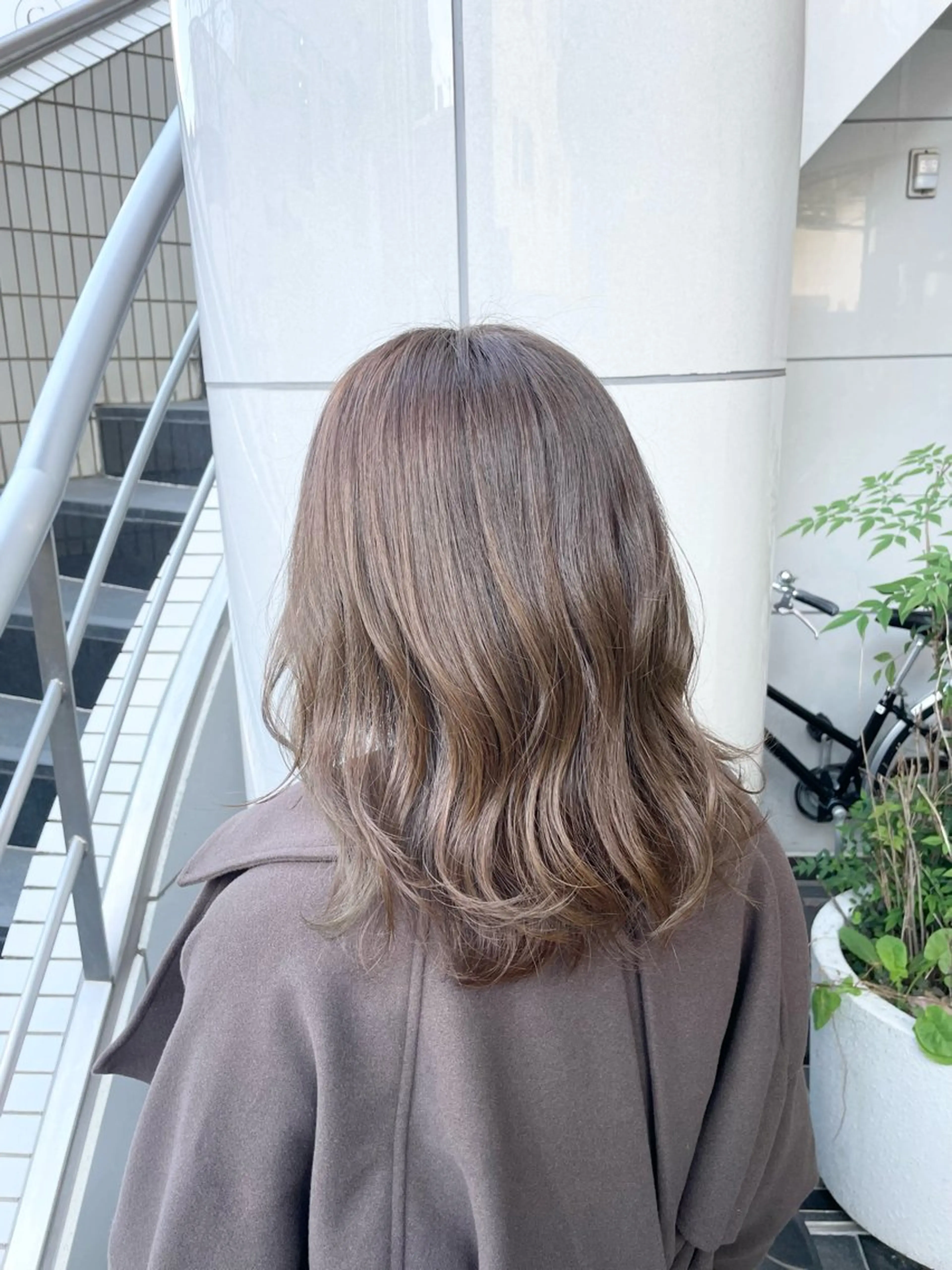 ミディアム カラー カット ヘアカラー トリートメント 高取大将 /髪質改善/艶髪のヘアスタイル