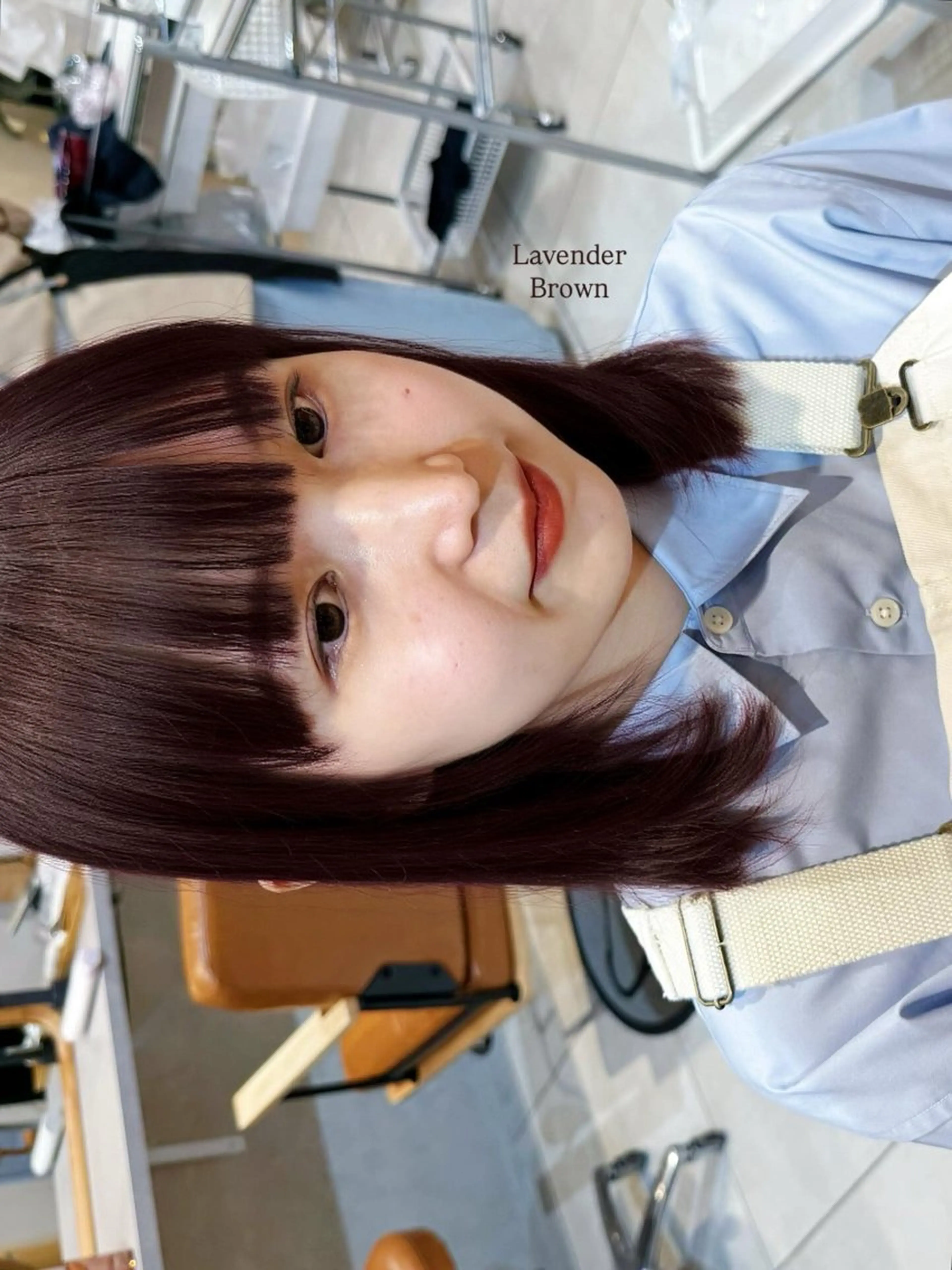 ミディアム カラー ブラウンカラー ラベンダーカラー ラベンダーブラウン ❤️アヤカ Wカラー ボブ レイヤー❤️のヘアスタイル