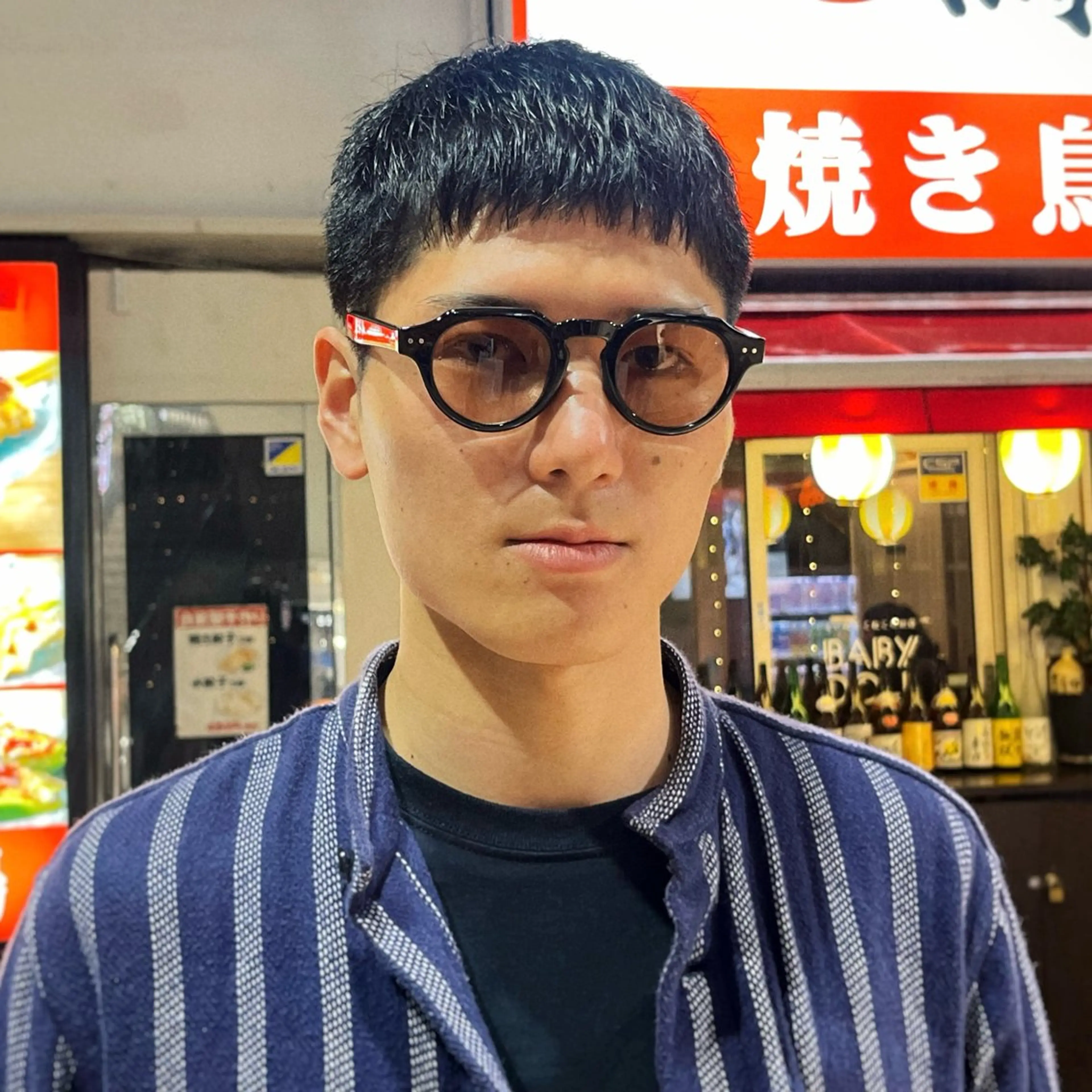 メンズ RIKU⚡️毛流れ ヘア×眉ワックスのヘアスタイル