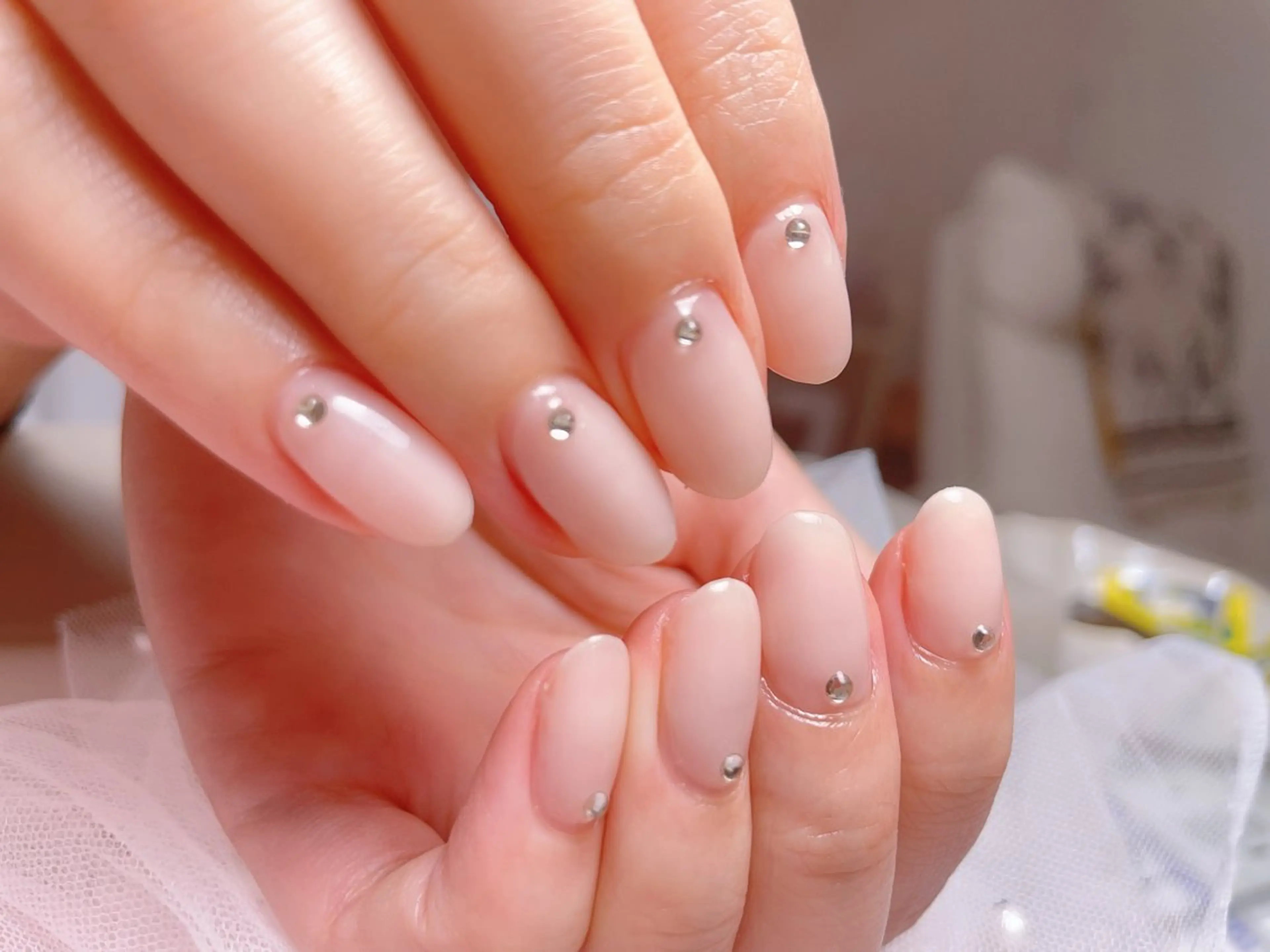 ネイル ブルー フレンチネイル マグネットネイル ニュアンスネイル オフィスネイル ハンドネイル Mnail _KKのネイルデザイン