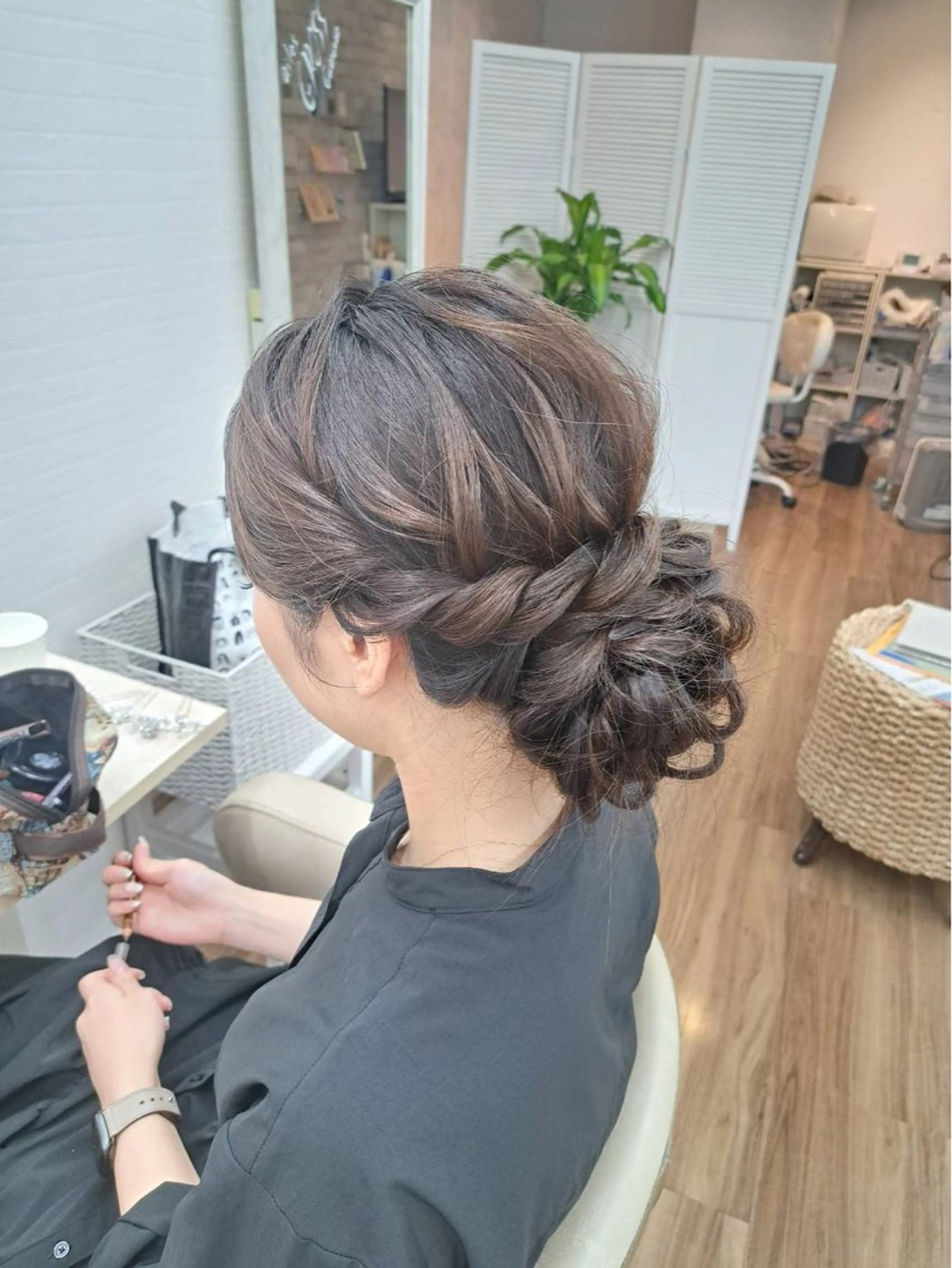 ロング ヘアアレンジ 浴衣 ヘアセット GLOSS 心斎橋 山上のヘアスタイル