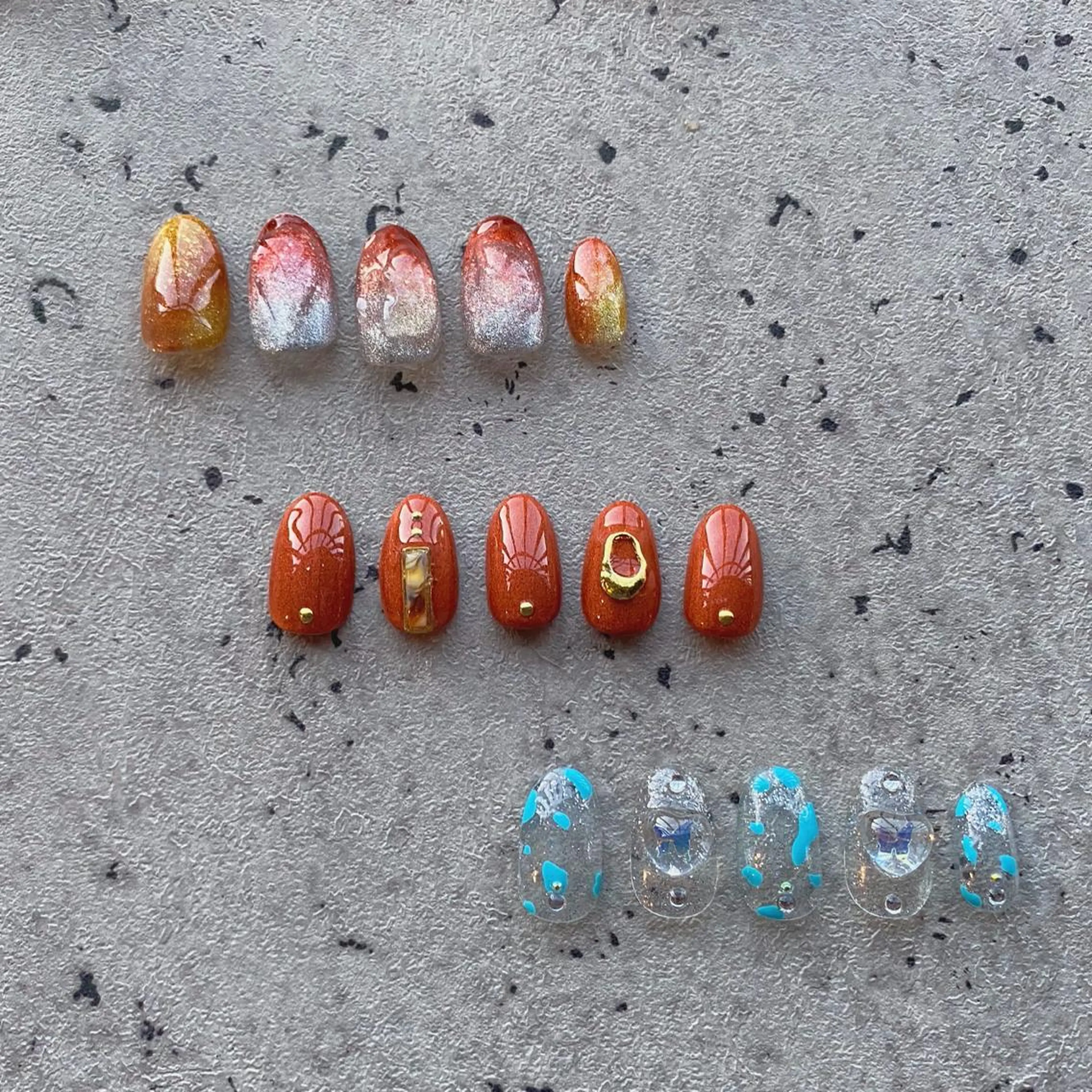 ネイル アートネイル オーロラネイル 韓国ネイル マグネットネイル ニュアンスネイル 🩵 mei🩵のネイルデザイン