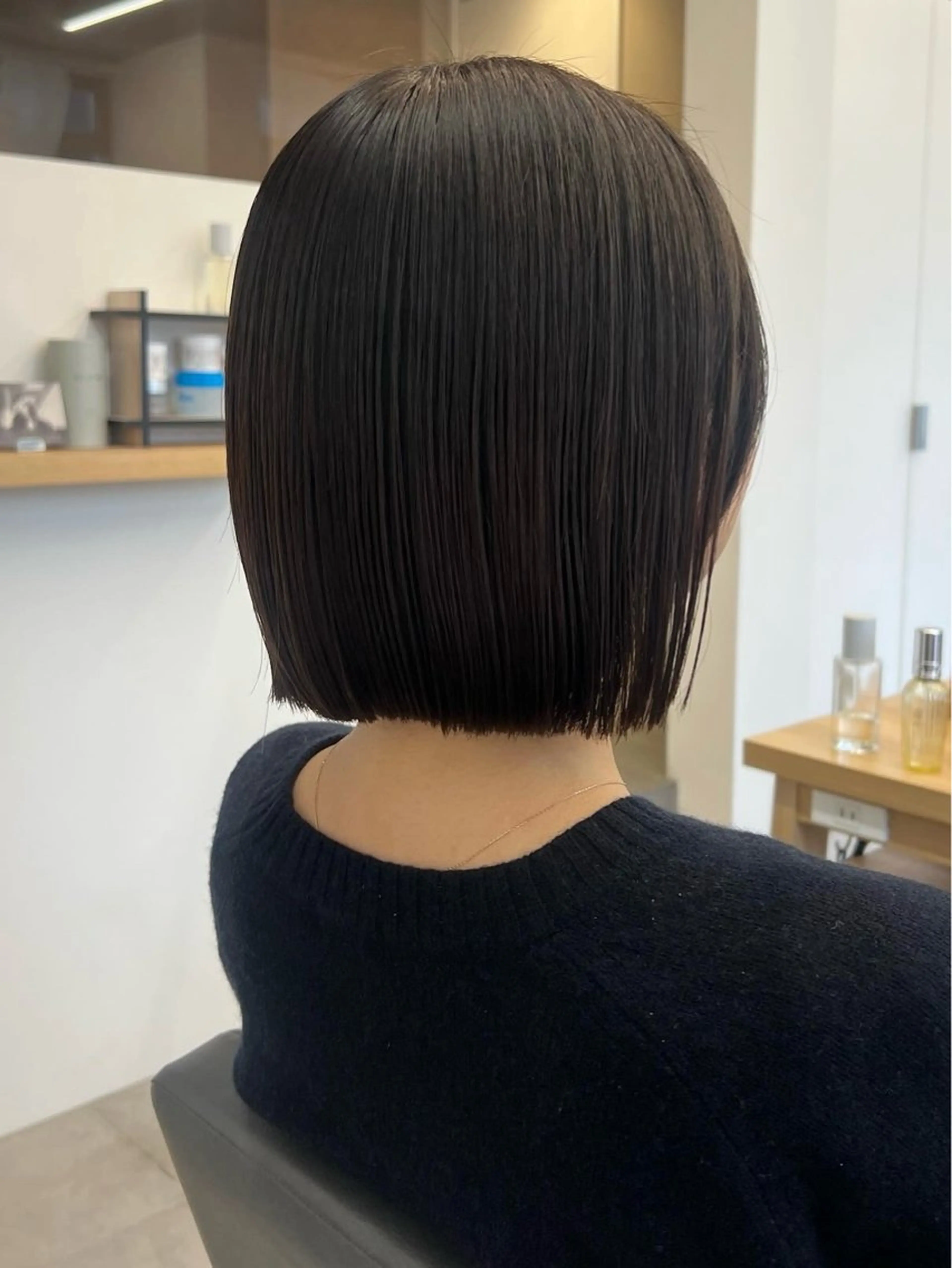 ミディアム ボブ カット Ore🫧タナカマヤ /柔らかい質感カラーのヘアスタイル