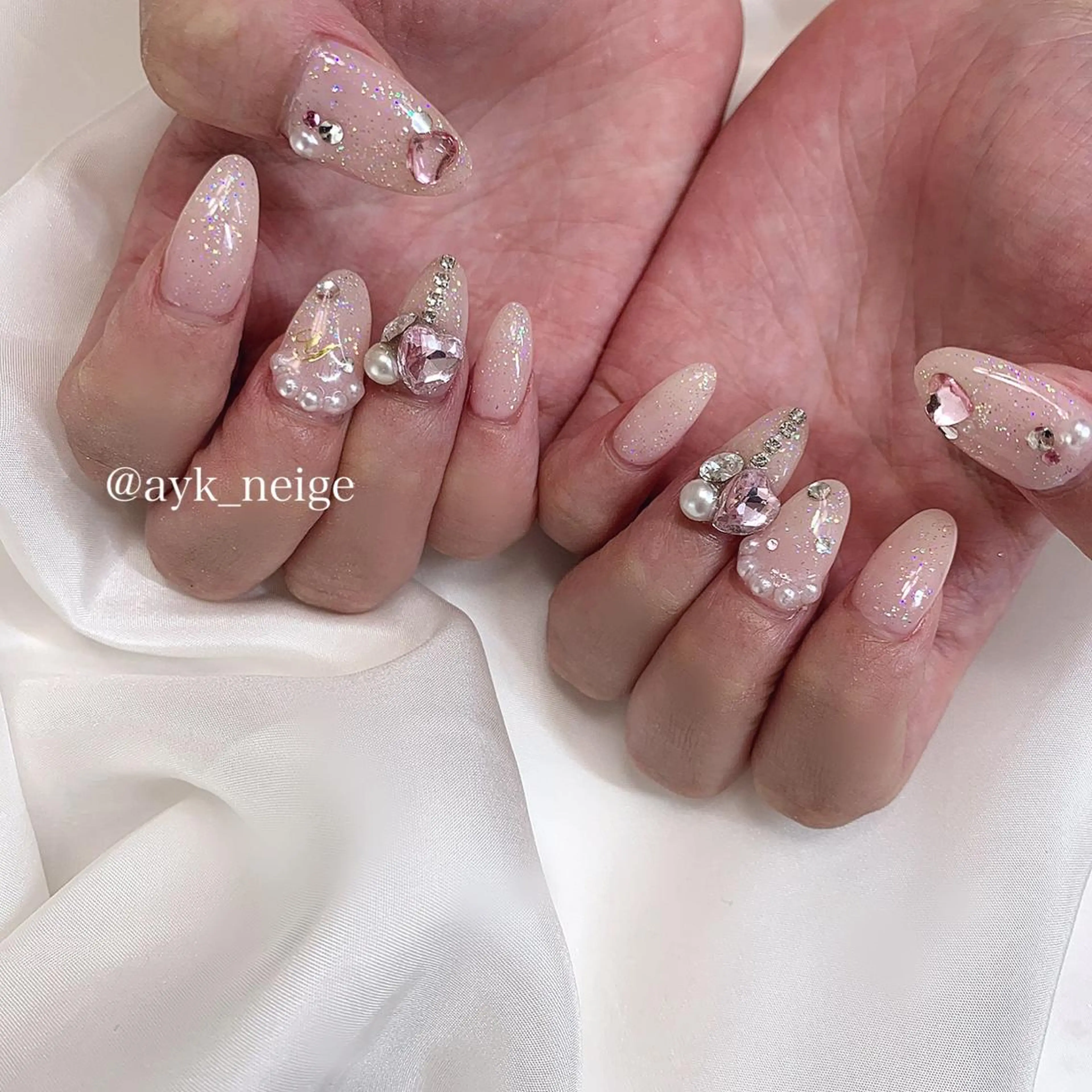 ネイル フットネイル 氷ネイル・うるうるネイル 韓国ネイル マグネットネイル 冬ネイル n'eige nail所属・大谷 綾香のネイルデザイン