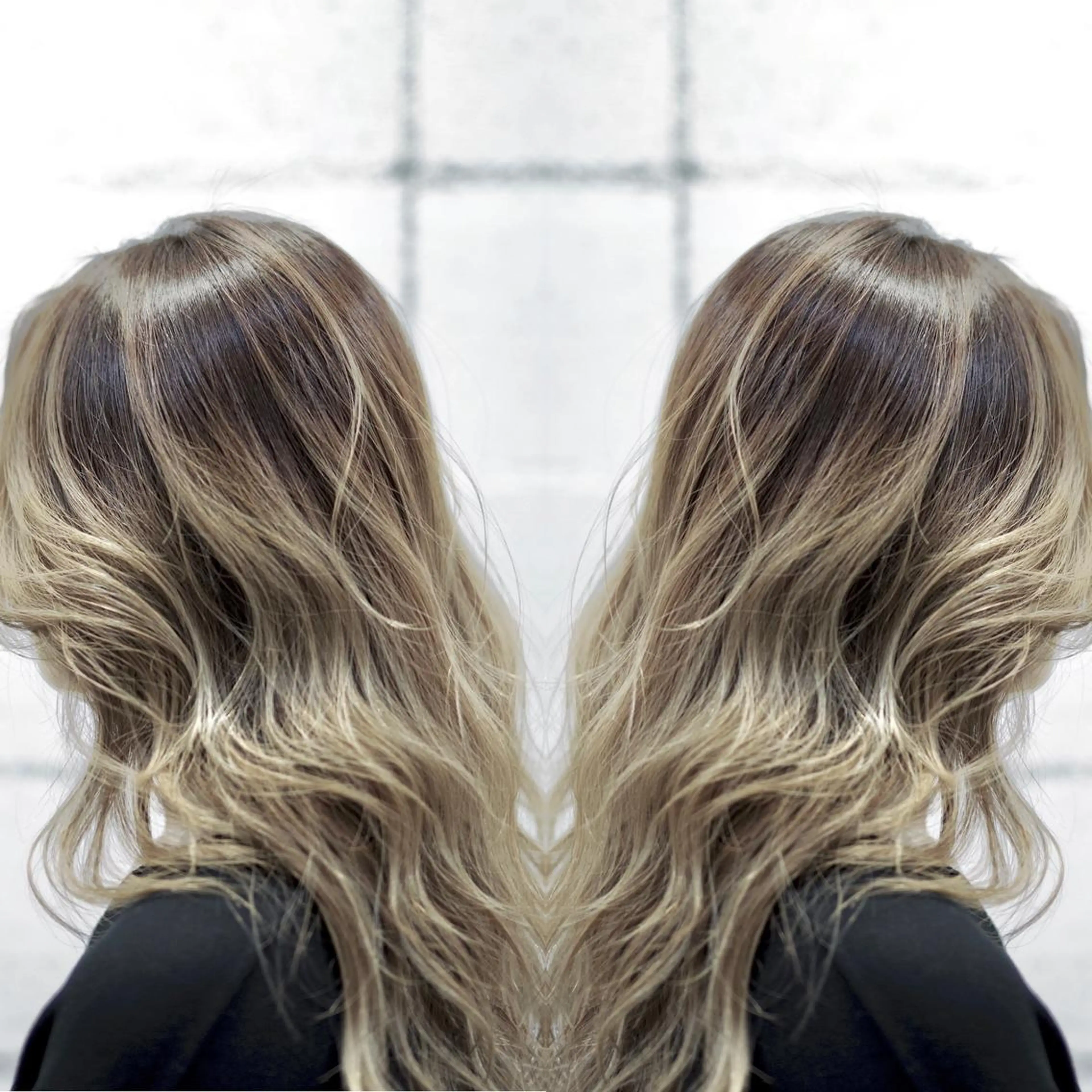 ロング ヘアカラー くわやま まさきのヘアスタイル