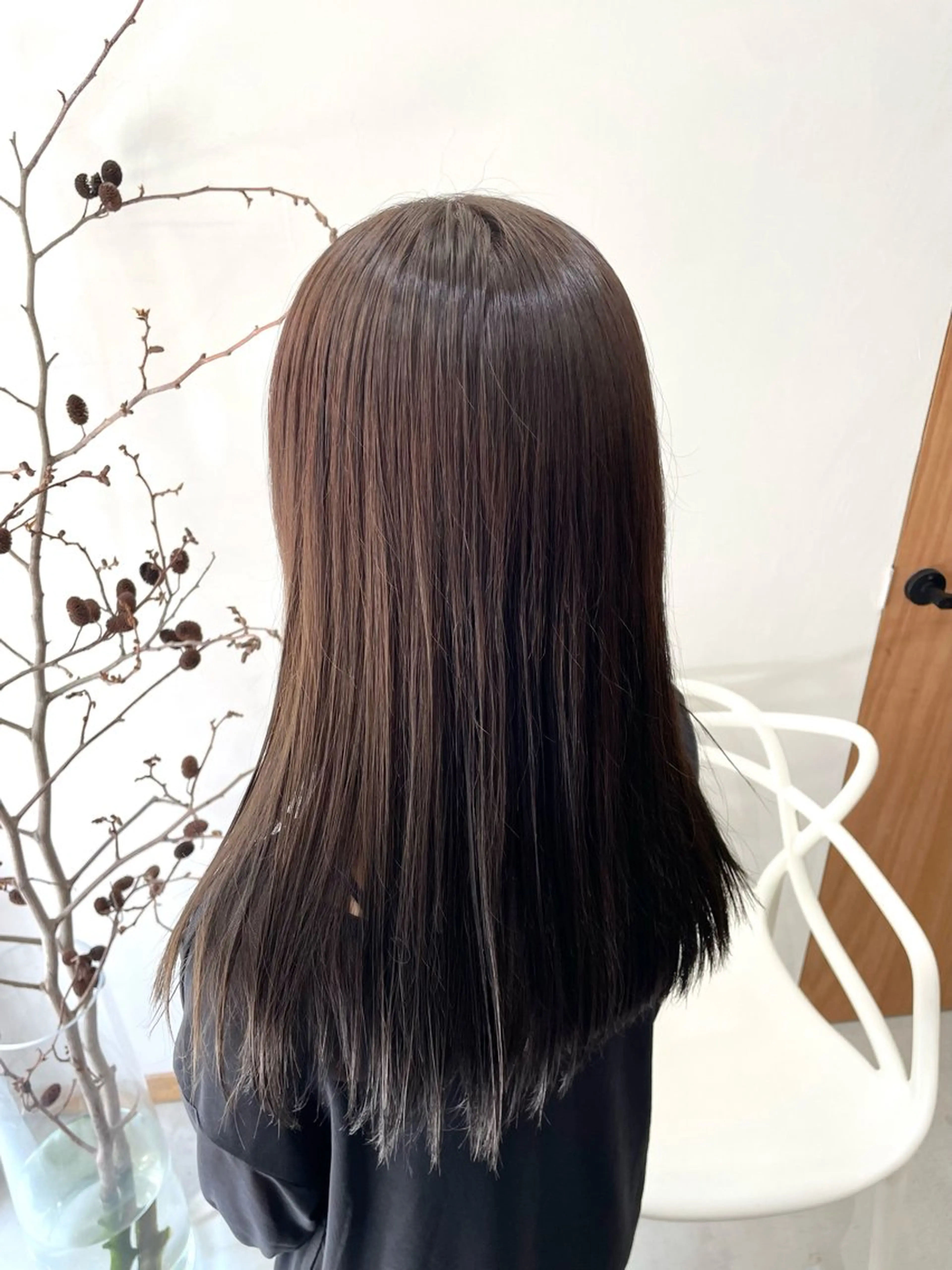 ロング カラー ベージュカラー 慎太朗/パーマ/ボブ /センターパートのヘアスタイル